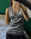 Grey Velvet Blouse