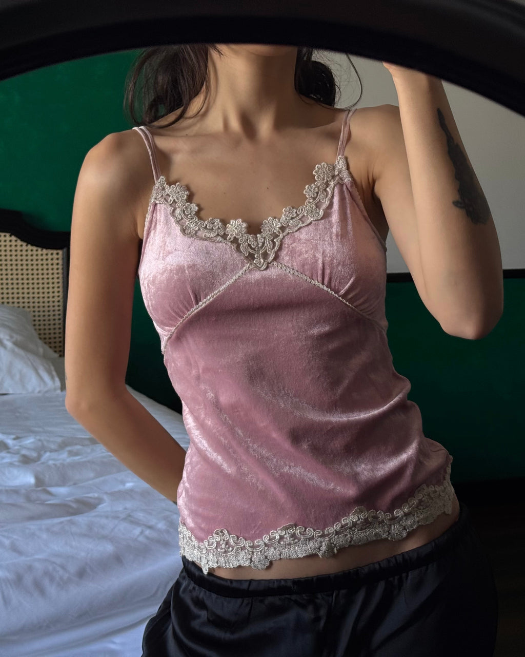 Pink Velvet Bustier