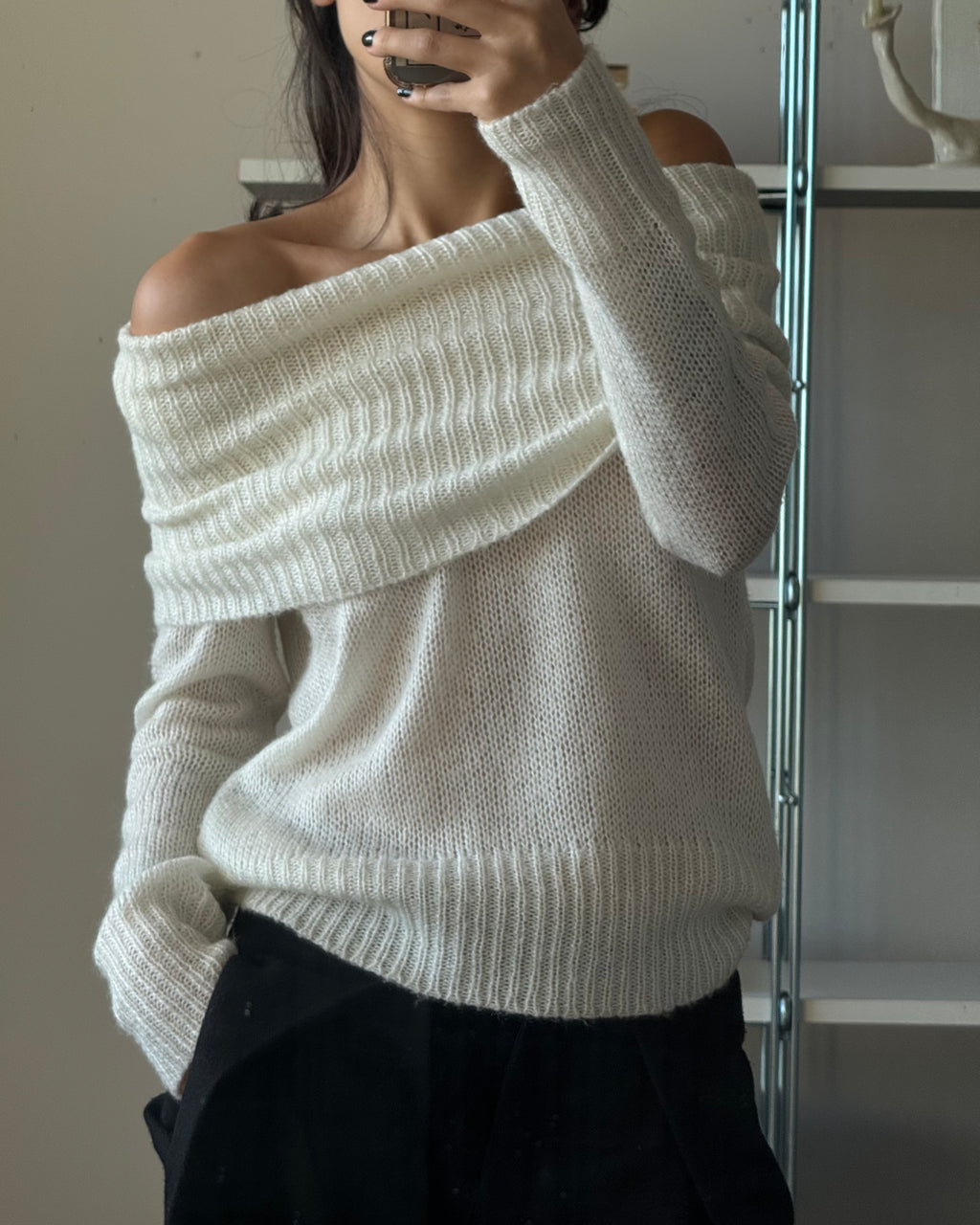 Off-the-Shoulder Sweater