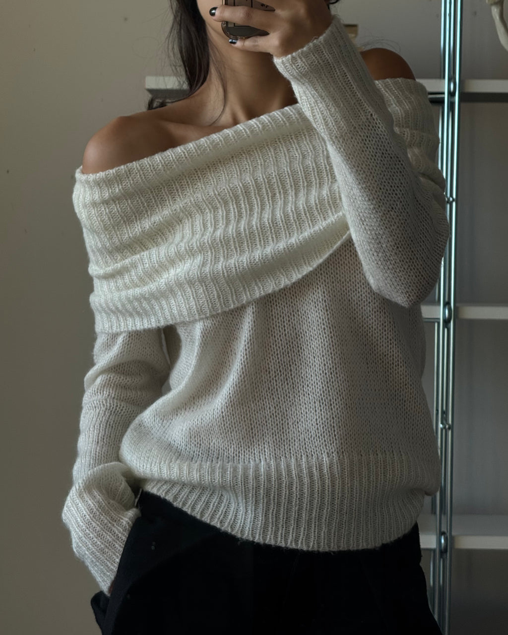 Off-the-Shoulder Sweater