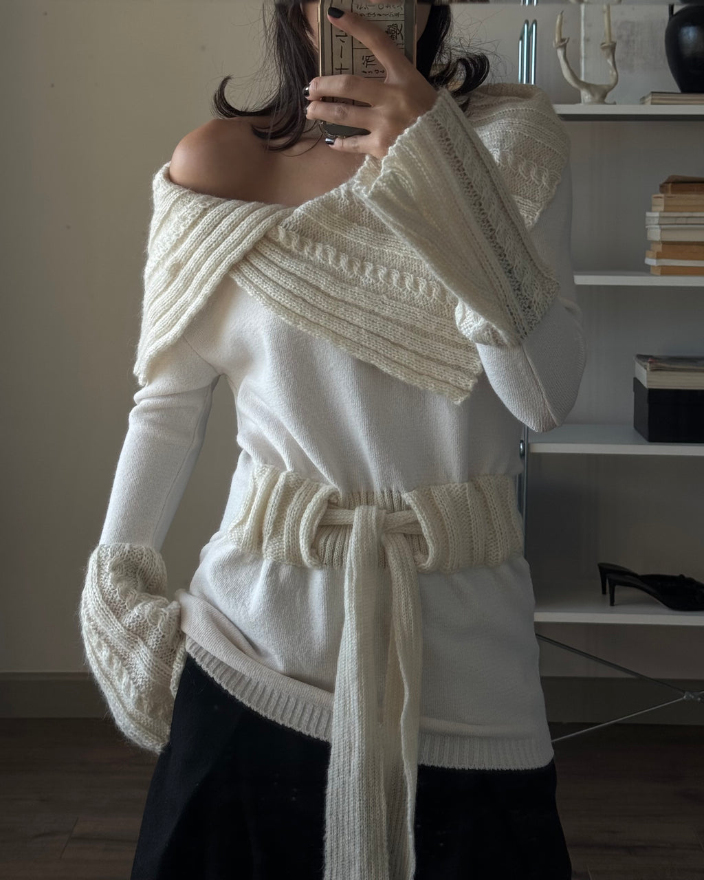 Sweater with Collar Detail