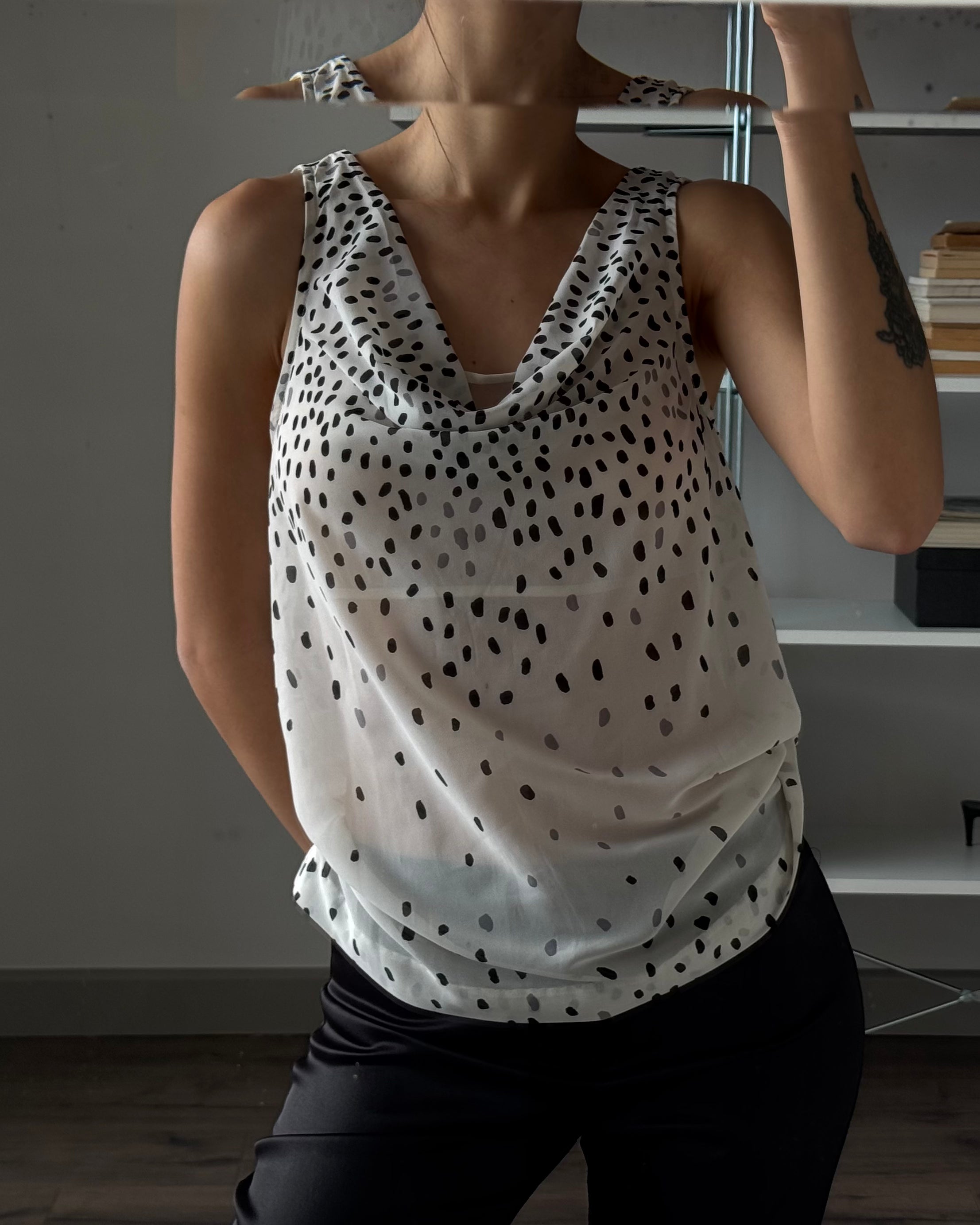 V-neck Chiffon Blouse