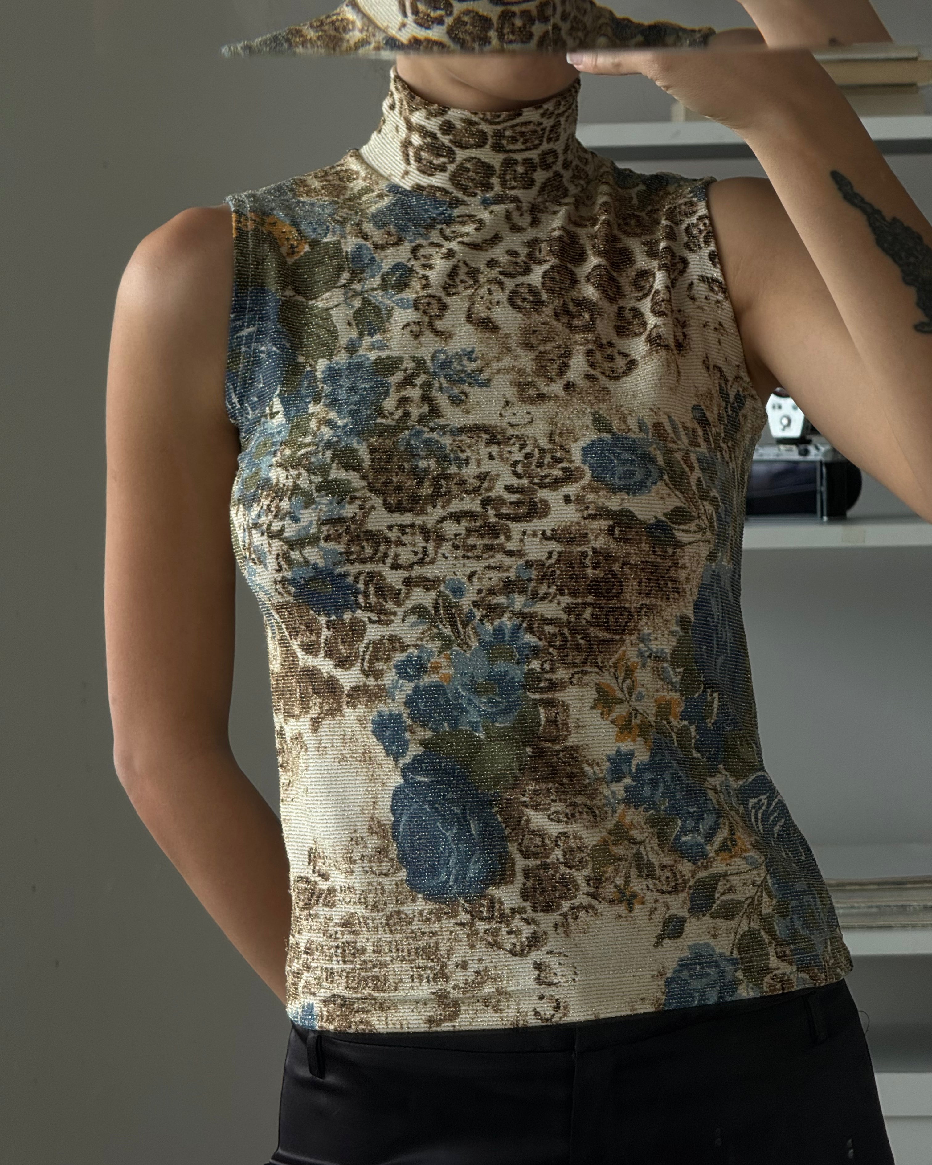 Leopard Sleeveless Blouse