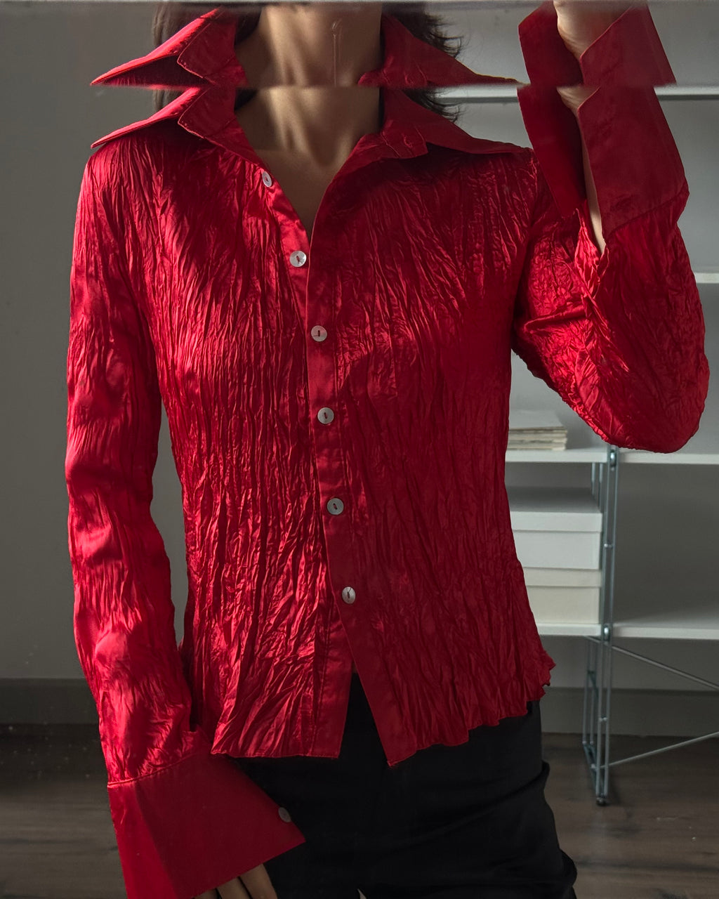 Red Satin Shirt