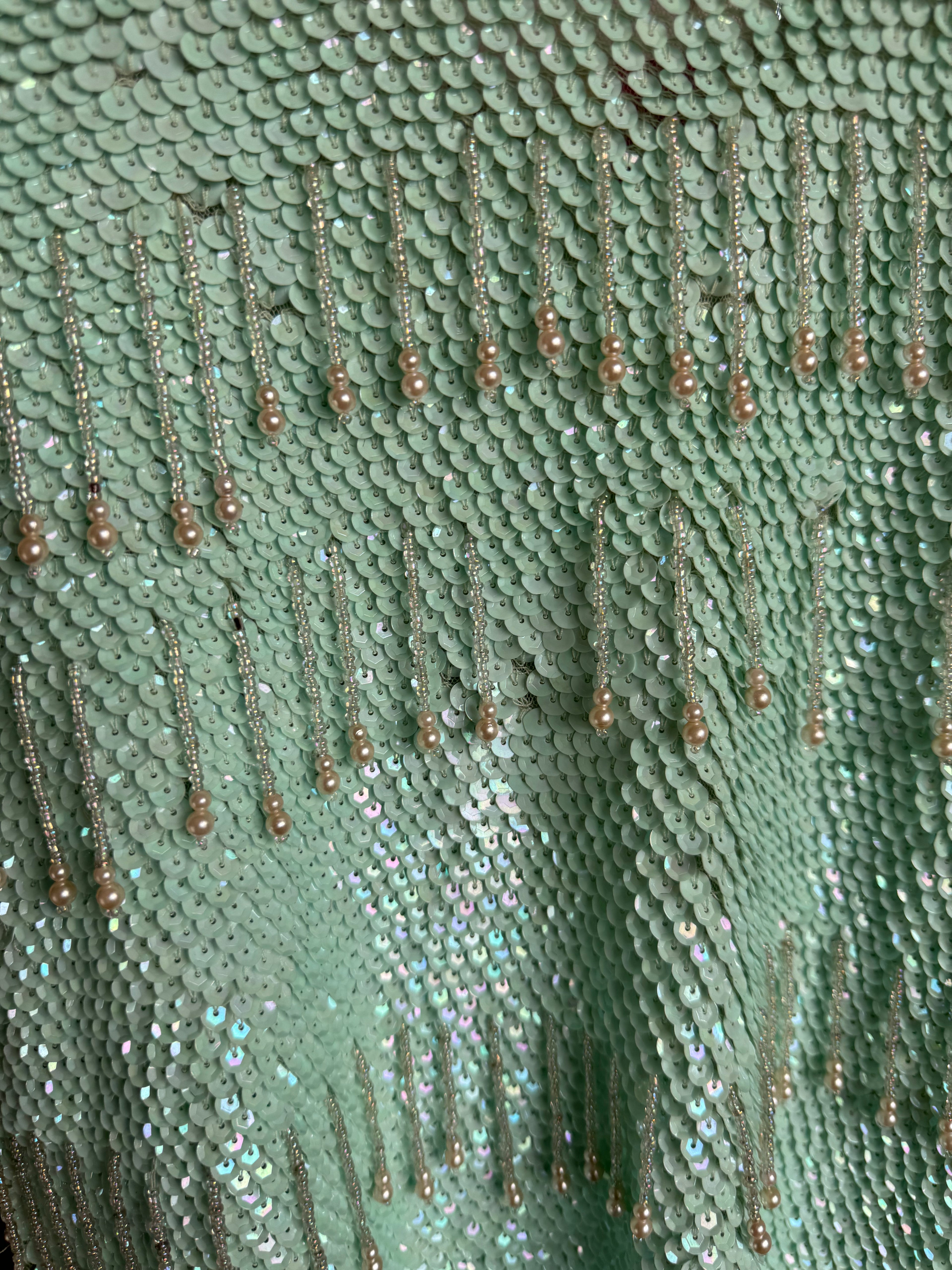 Turquoise Sequin Blouse