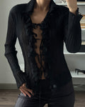 Tie-up Chiffon Shirt
