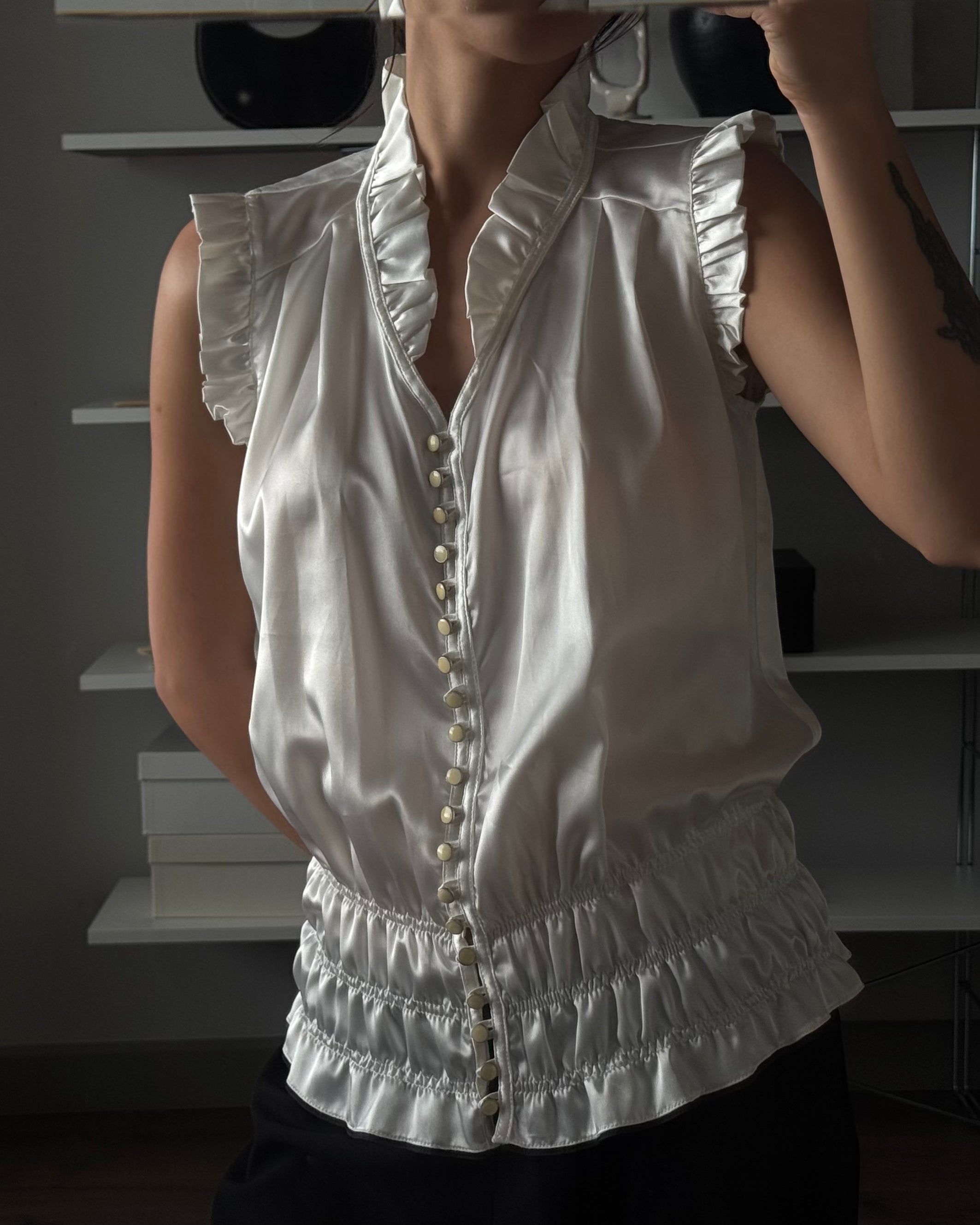 Saten Kolsuz Gömlek