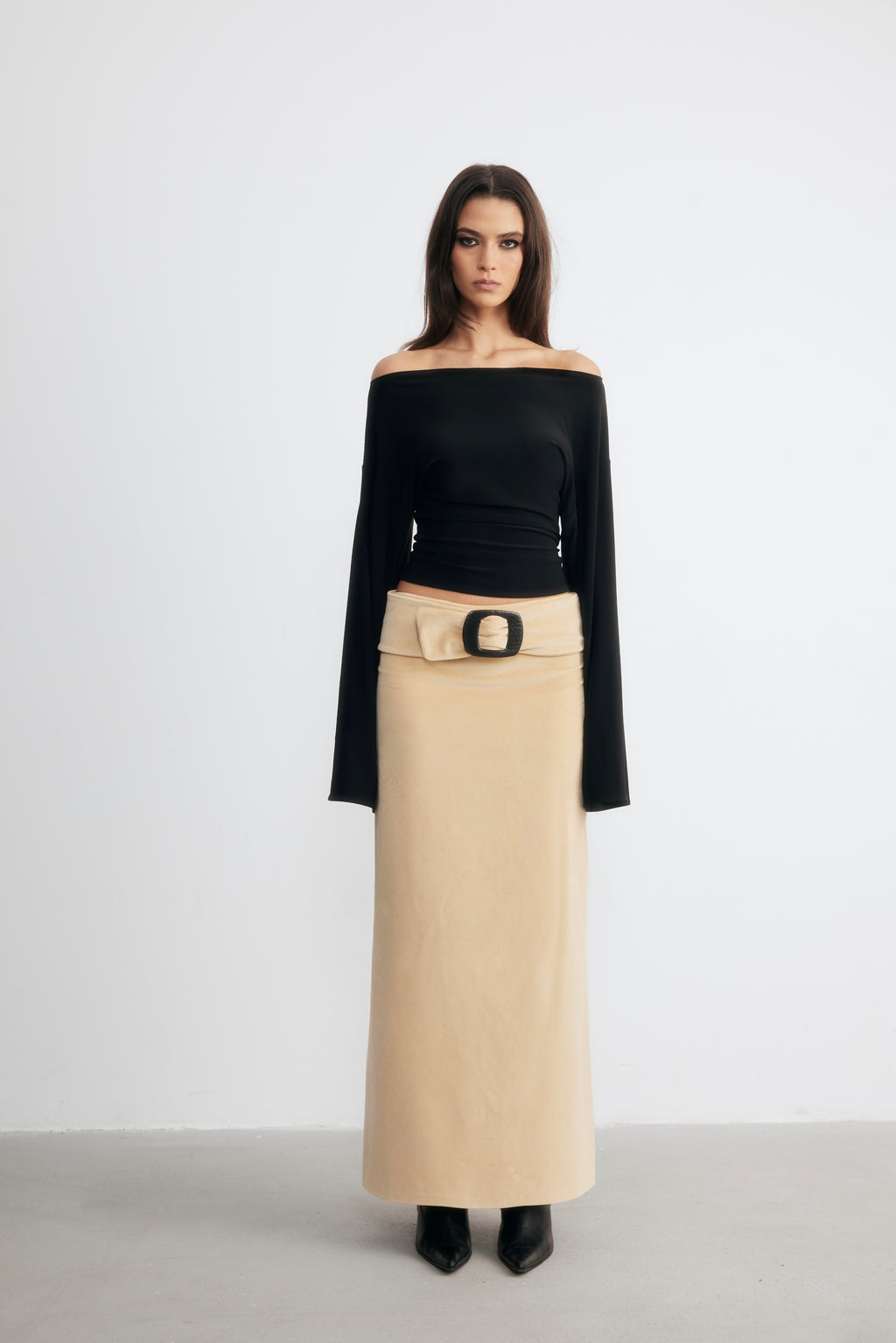 Ramon Long Velvet Skirt