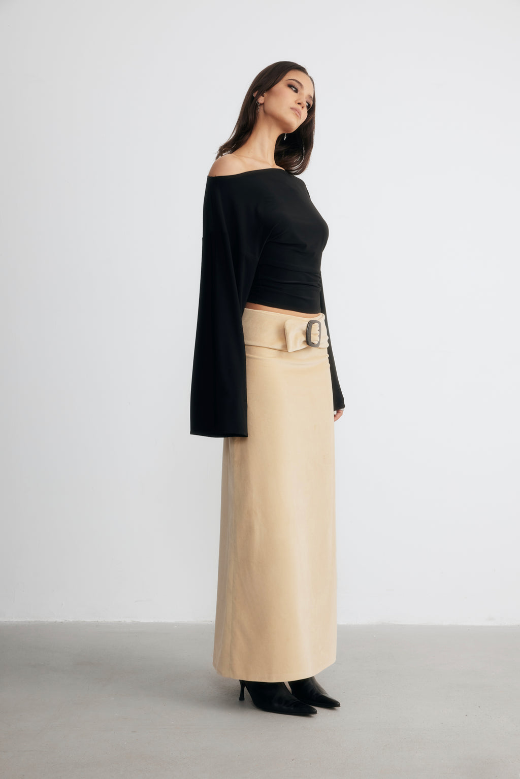 Ramon Long Velvet Skirt