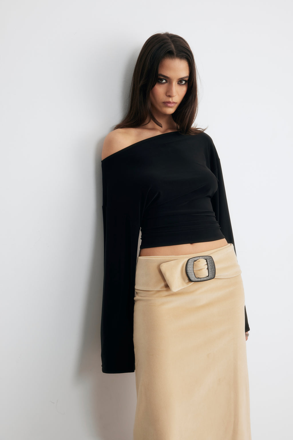 Ramon Long Velvet Skirt