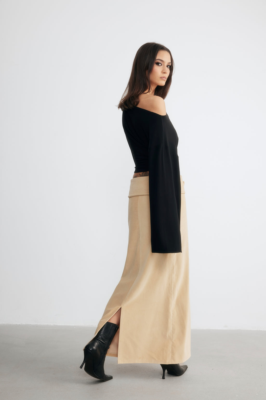 Ramon Long Velvet Skirt