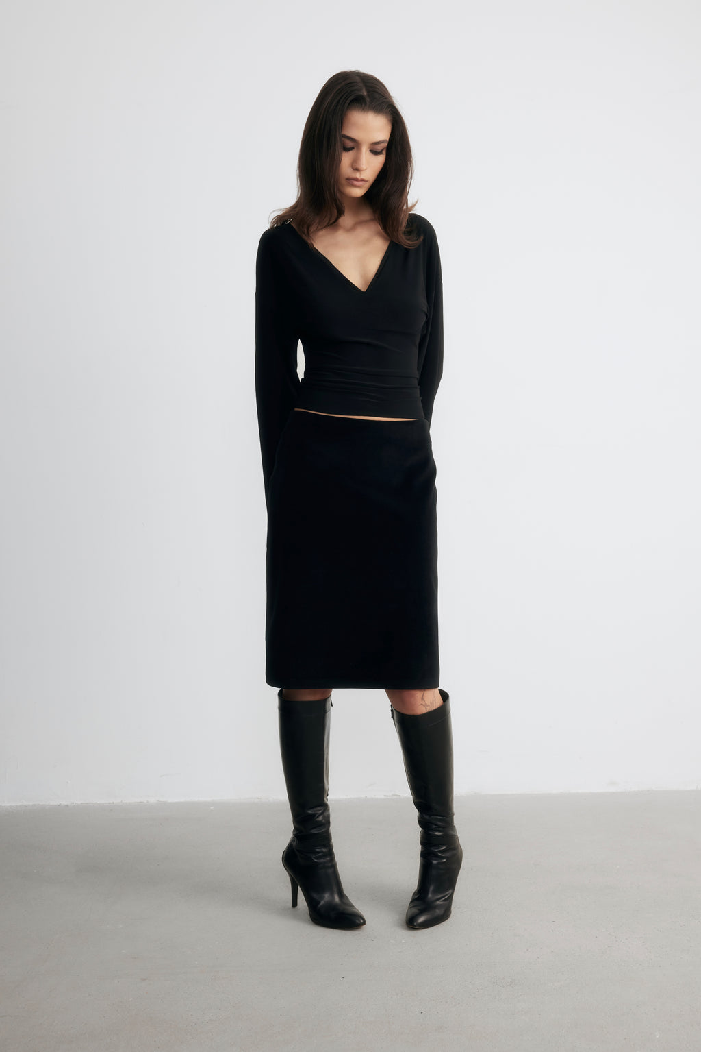 Ramon Midi Velvet Skirt