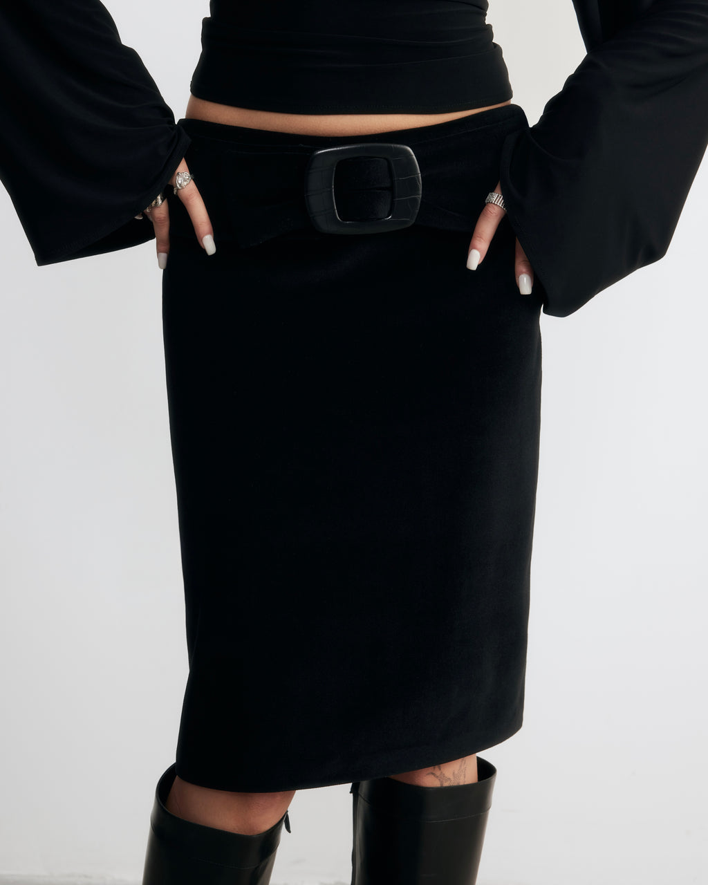 Ramon Midi Velvet Skirt