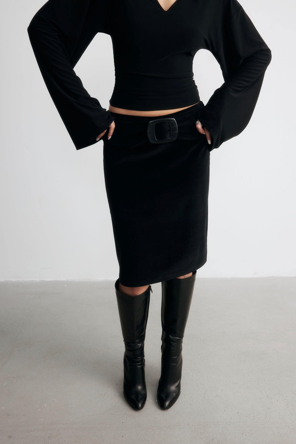 Ramon Midi Velvet Skirt