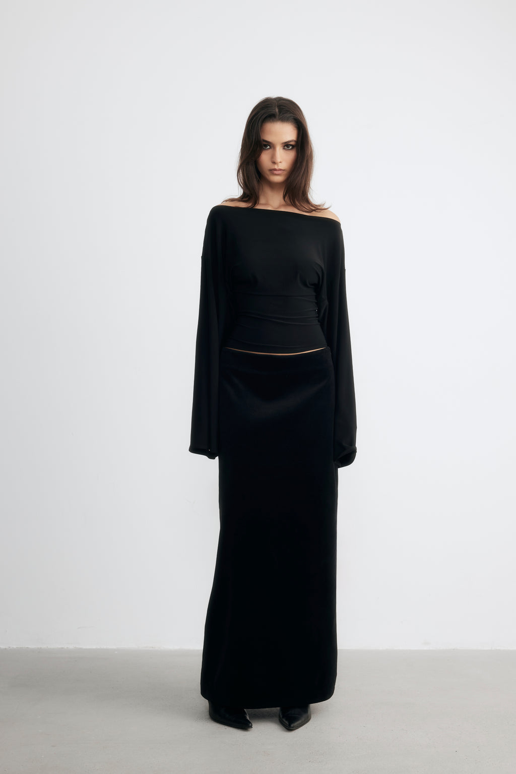 Ramon Long Velvet Skirt