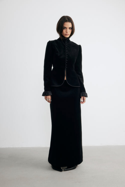 Ramon Long Velvet Skirt