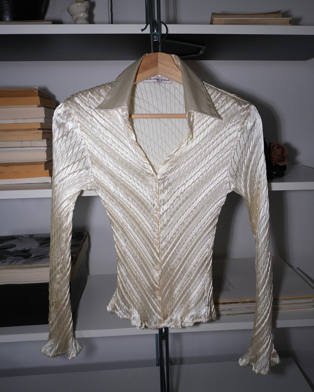 Pleated Cream Shirt