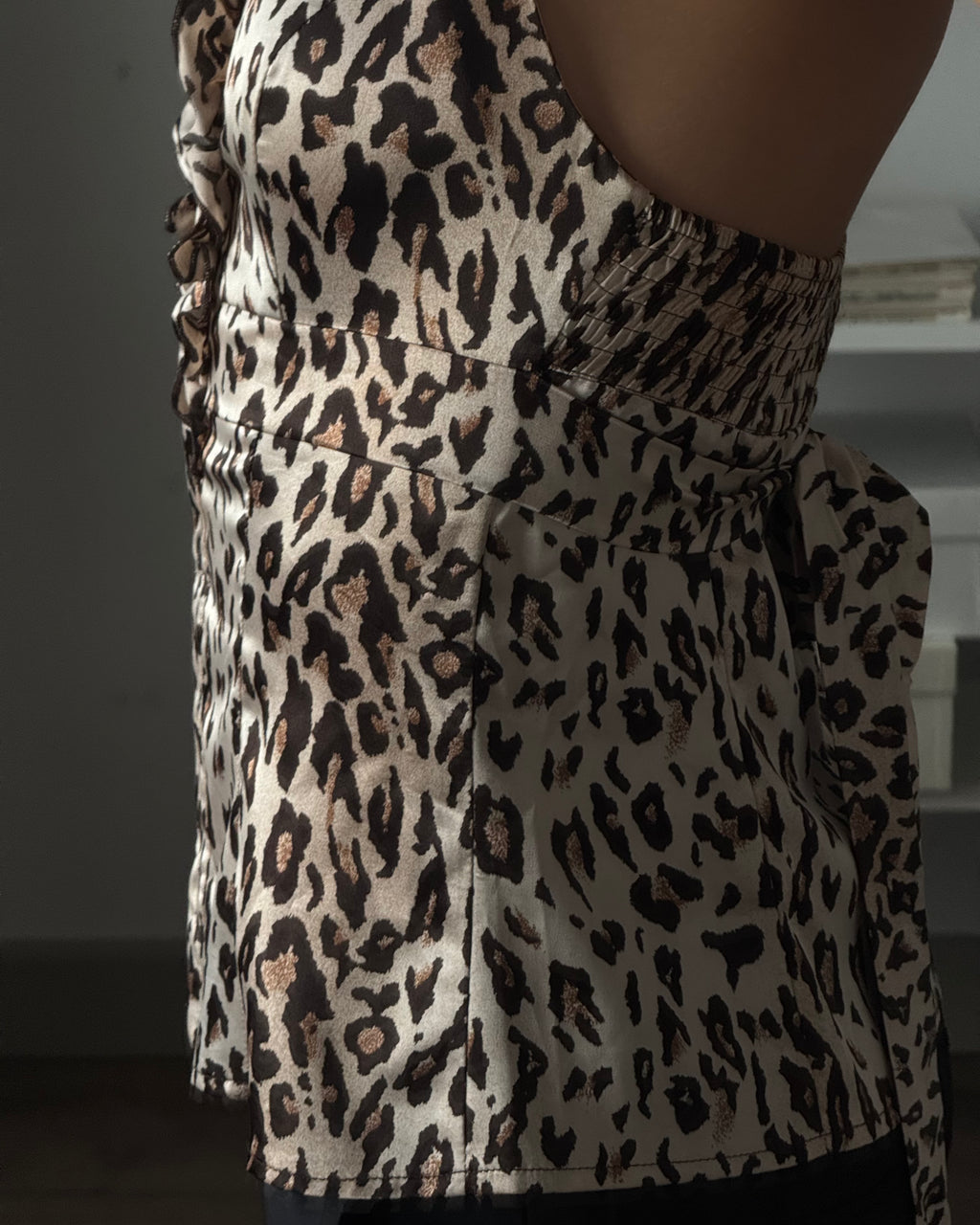 Leopard Satin Blouse