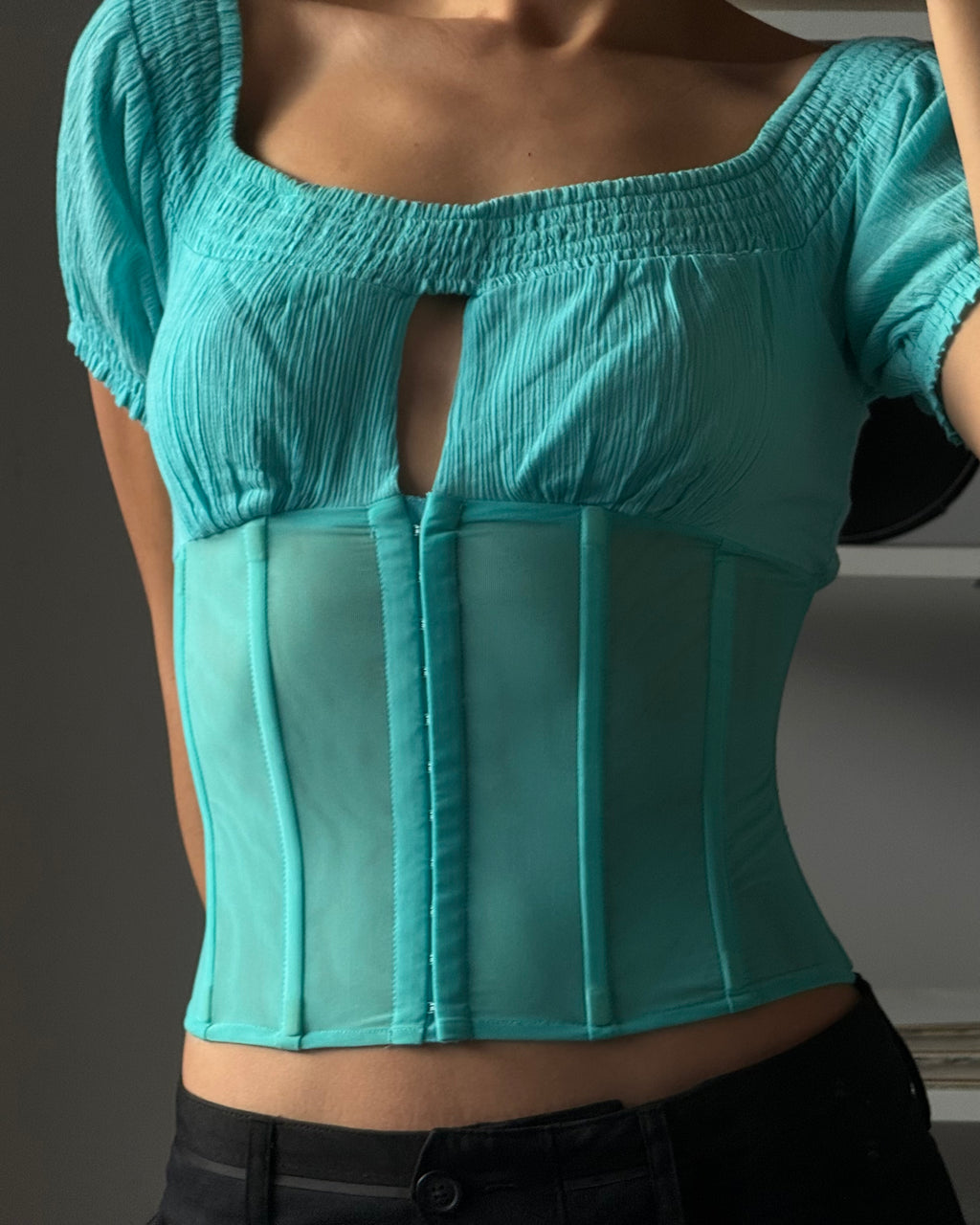 Bebe Turquoise Bustier