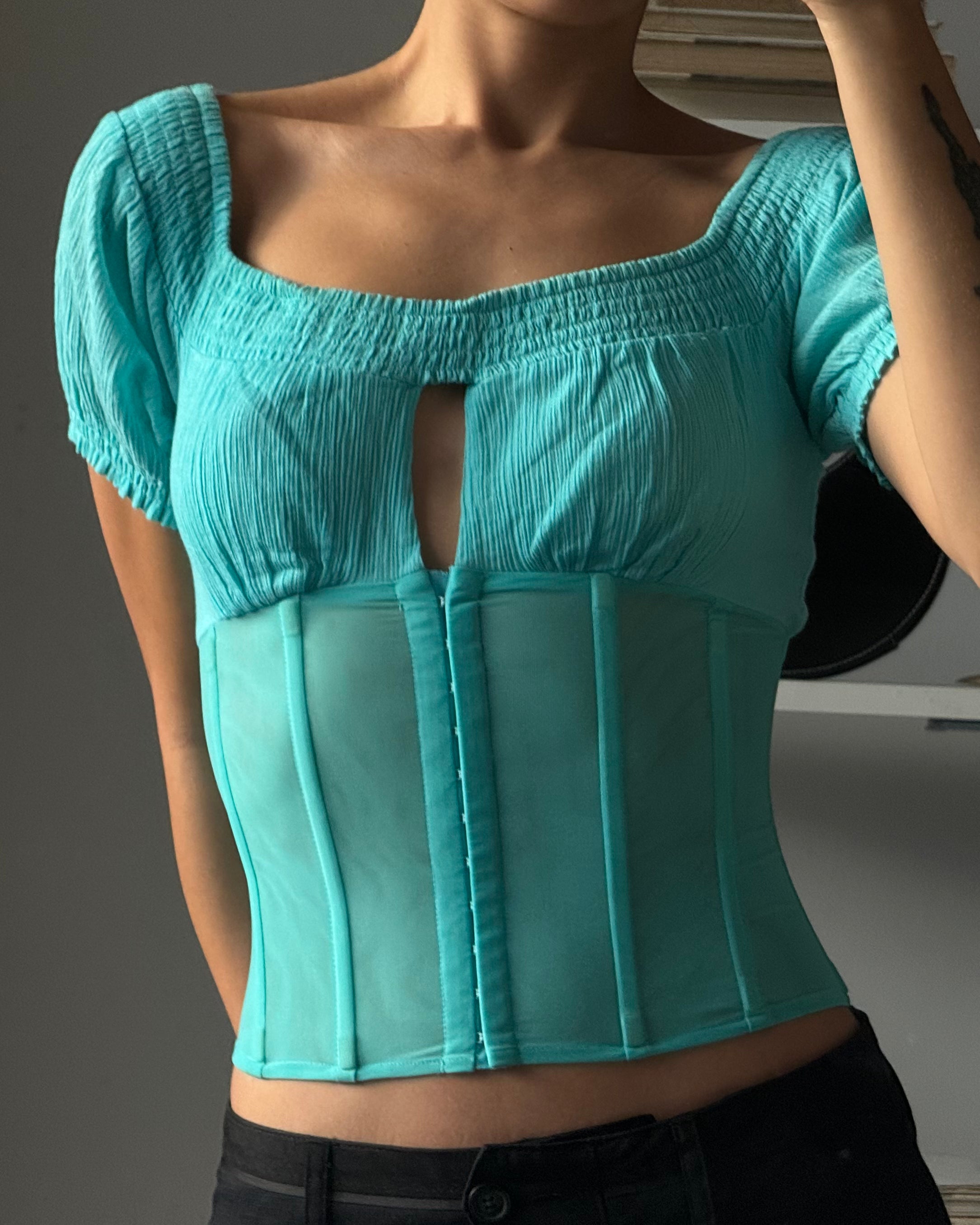 Bebe Turquoise Bustier