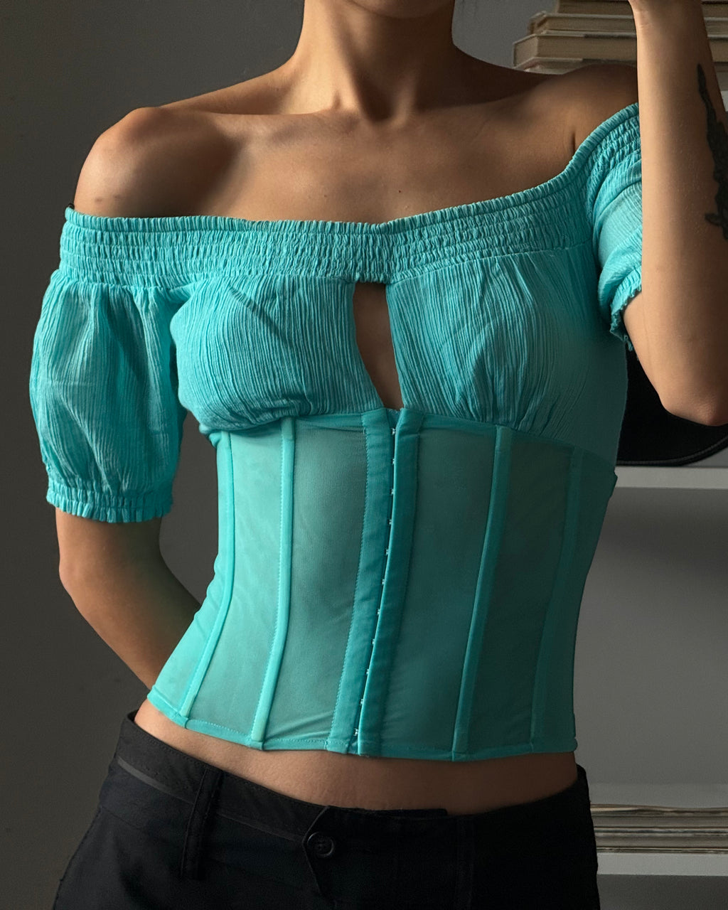 Bebe Turquoise Bustier