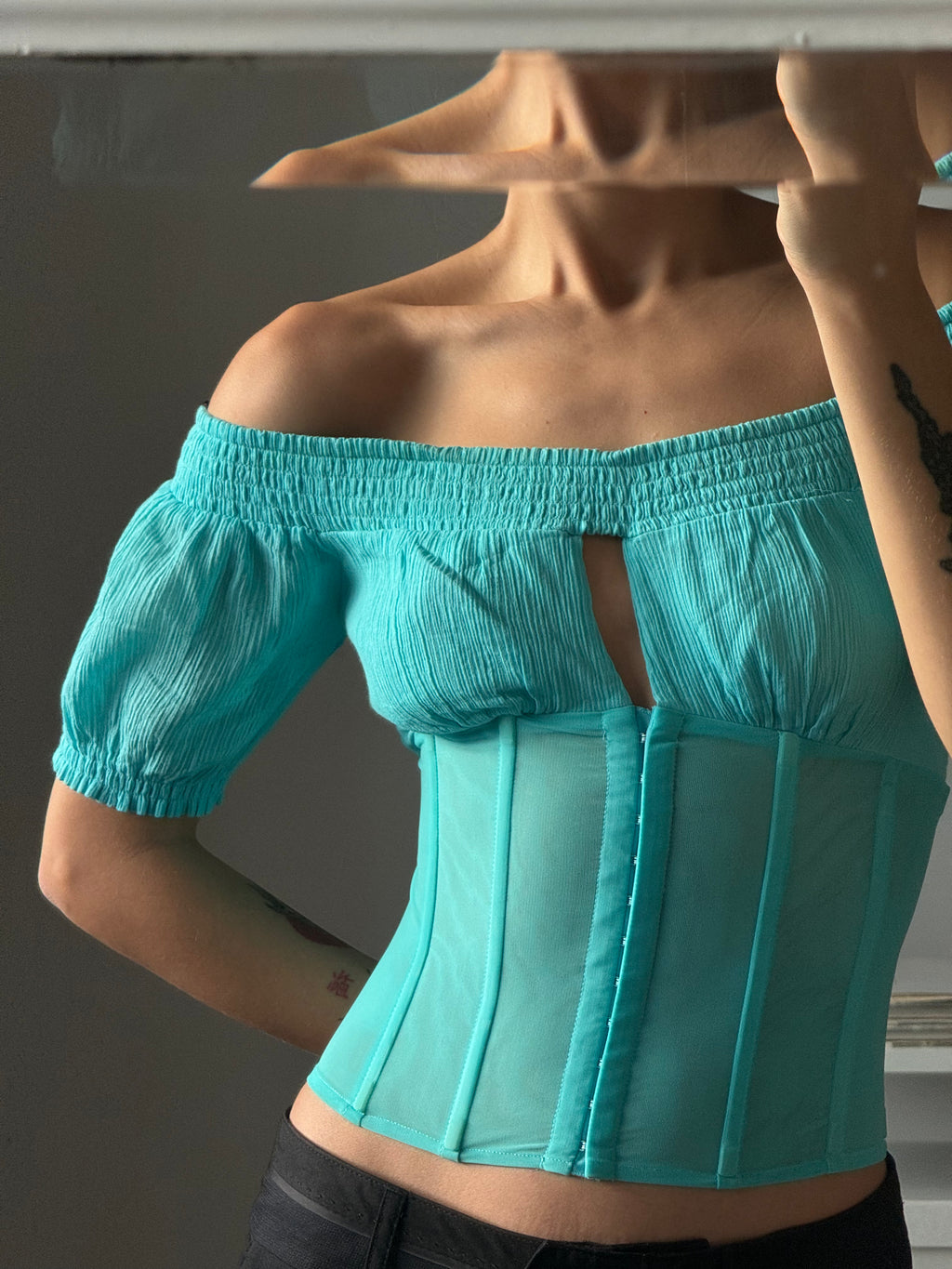 Bebe Turquoise Bustier