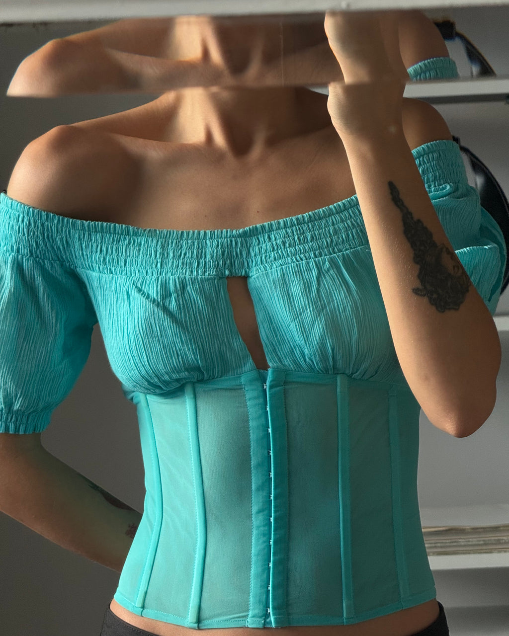 Bebe Turquoise Bustier