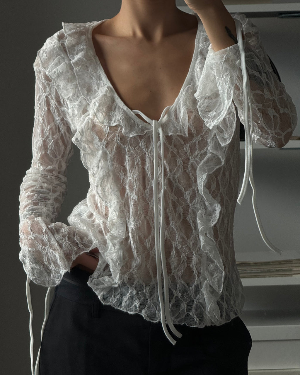 Lace Transparent Blouse