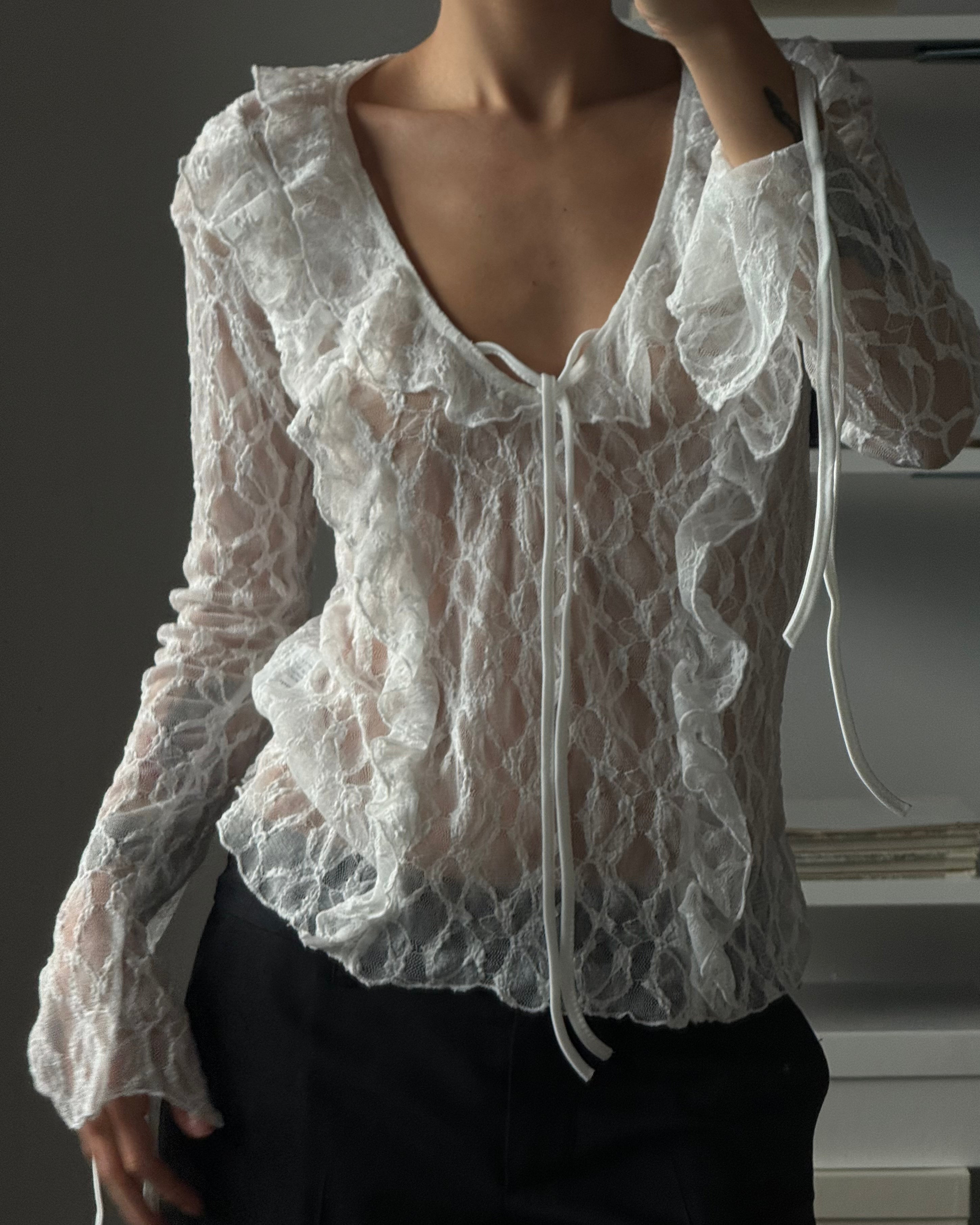 Lace Transparent Blouse