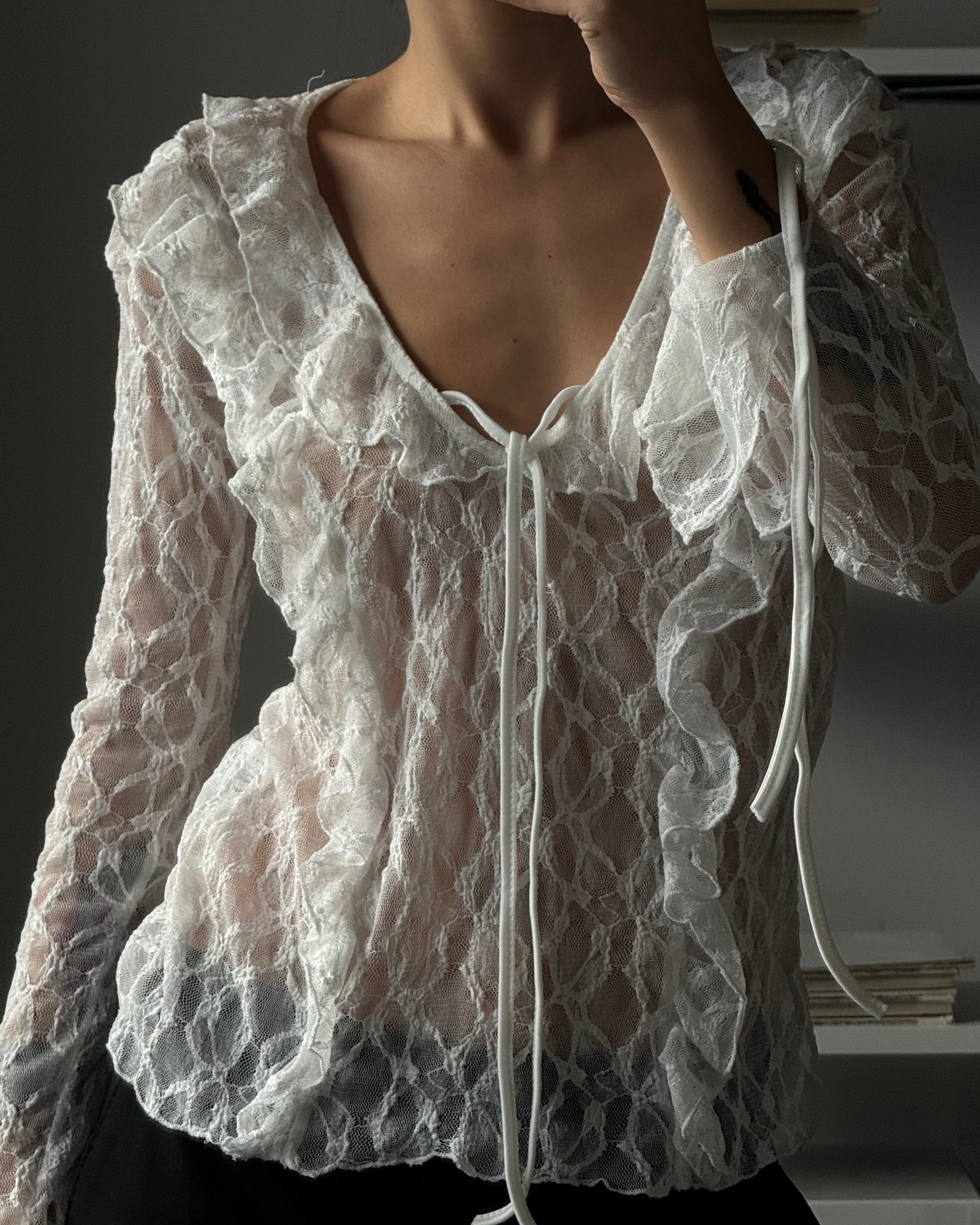 Lace Transparent Blouse