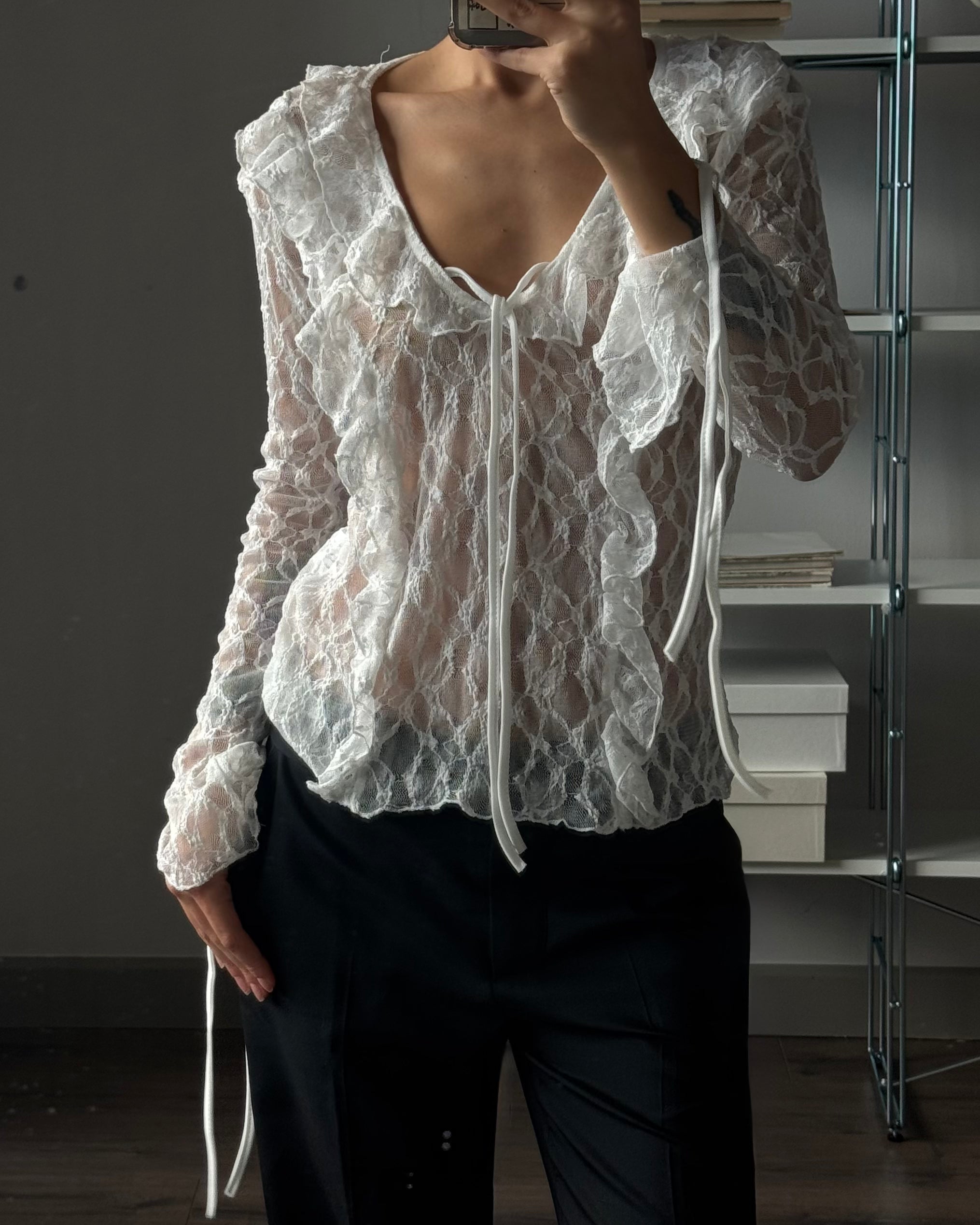Lace Transparent Blouse