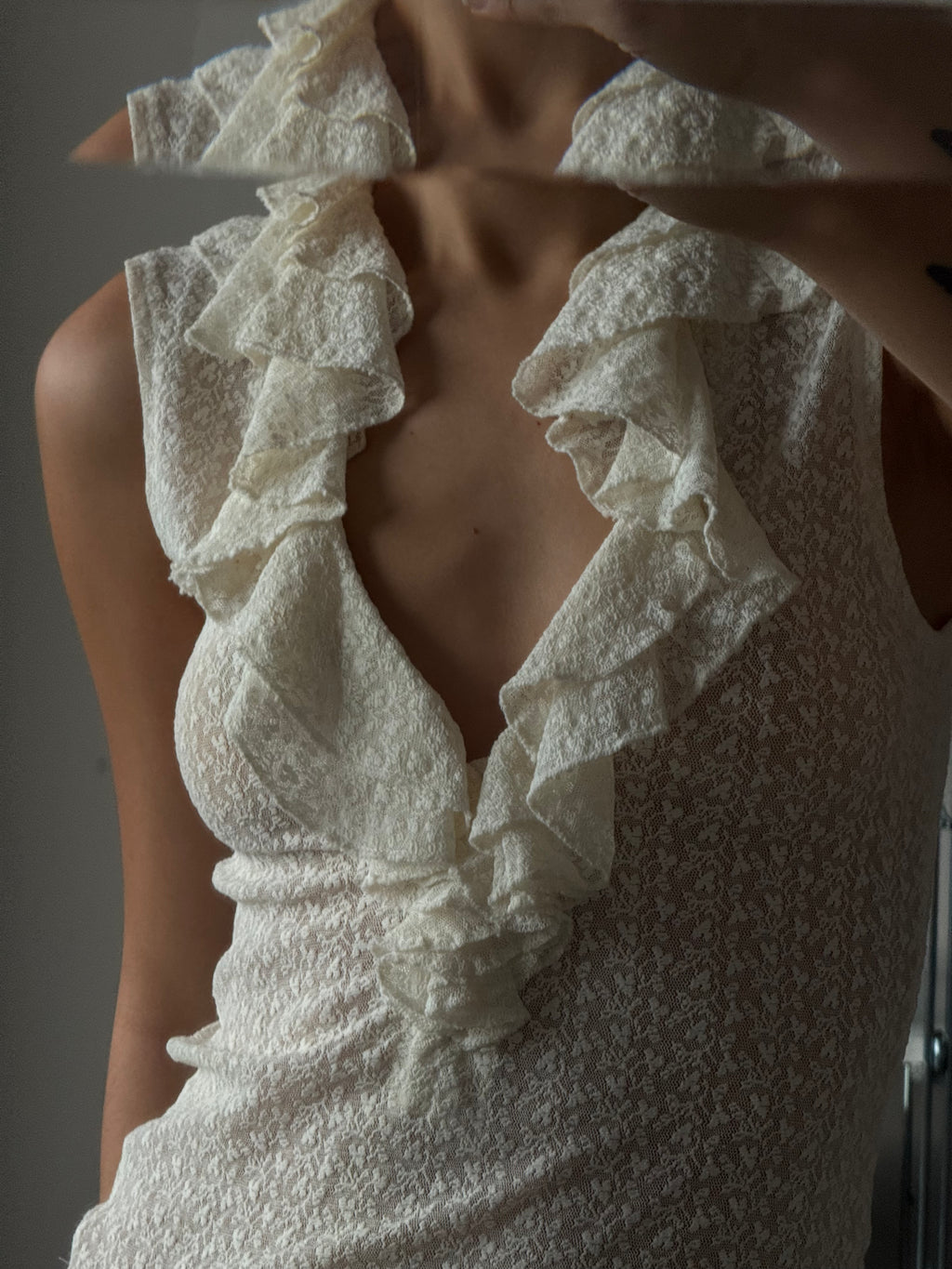 Lace Blouse with Collar Detail