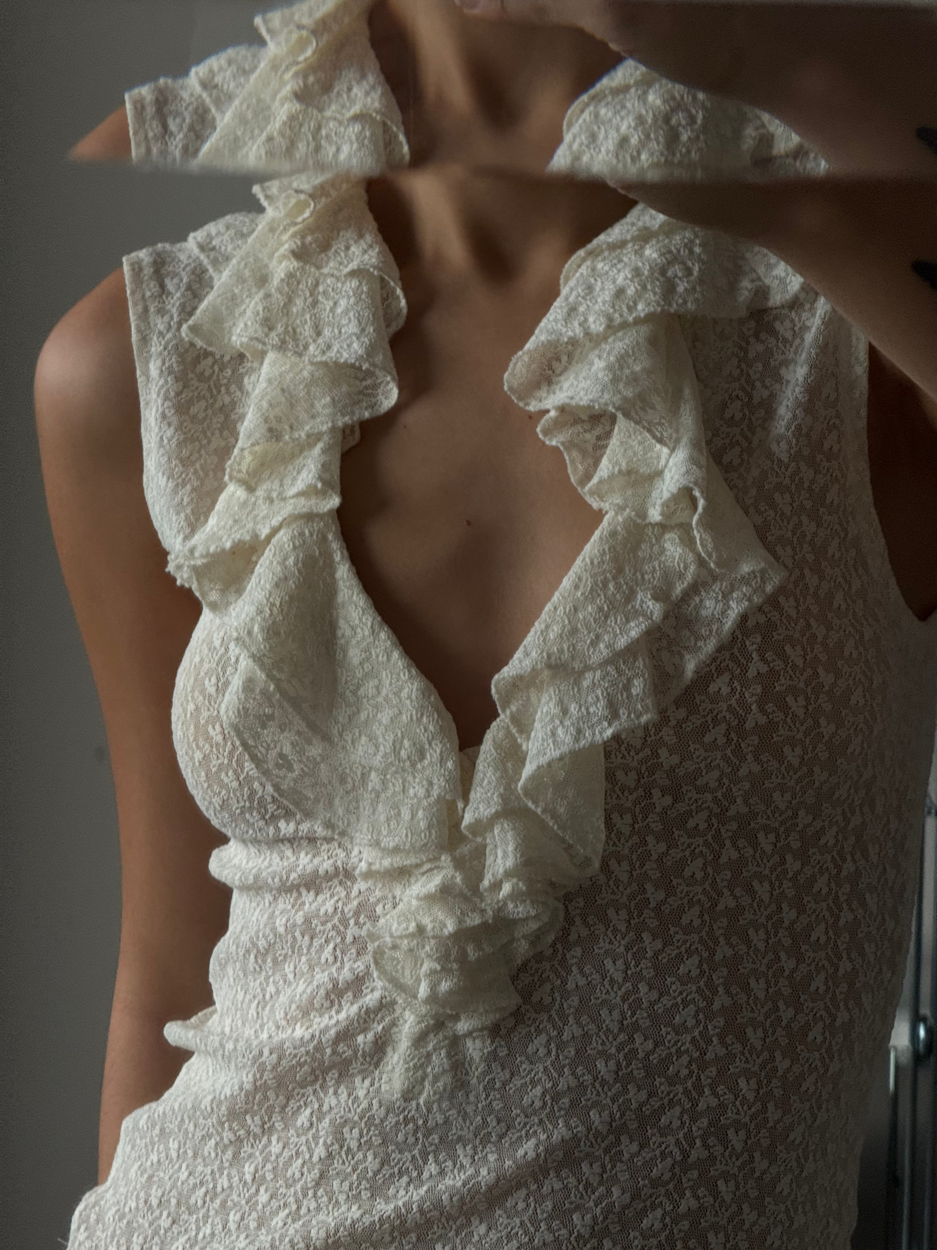 Lace Blouse with Collar Detail