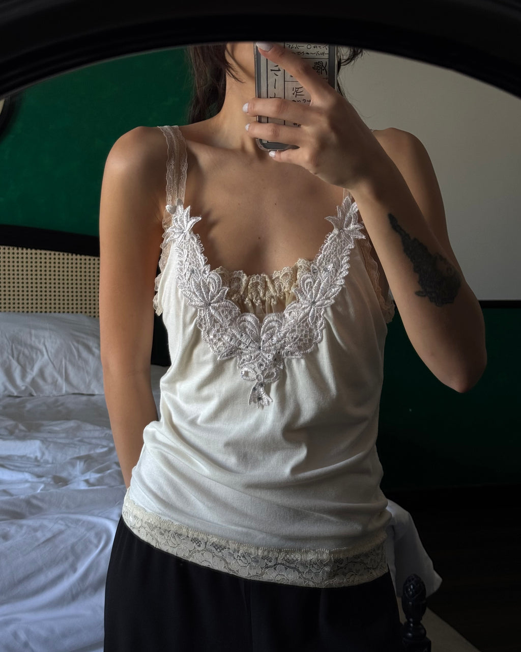 Blouse with Embroidered Collar