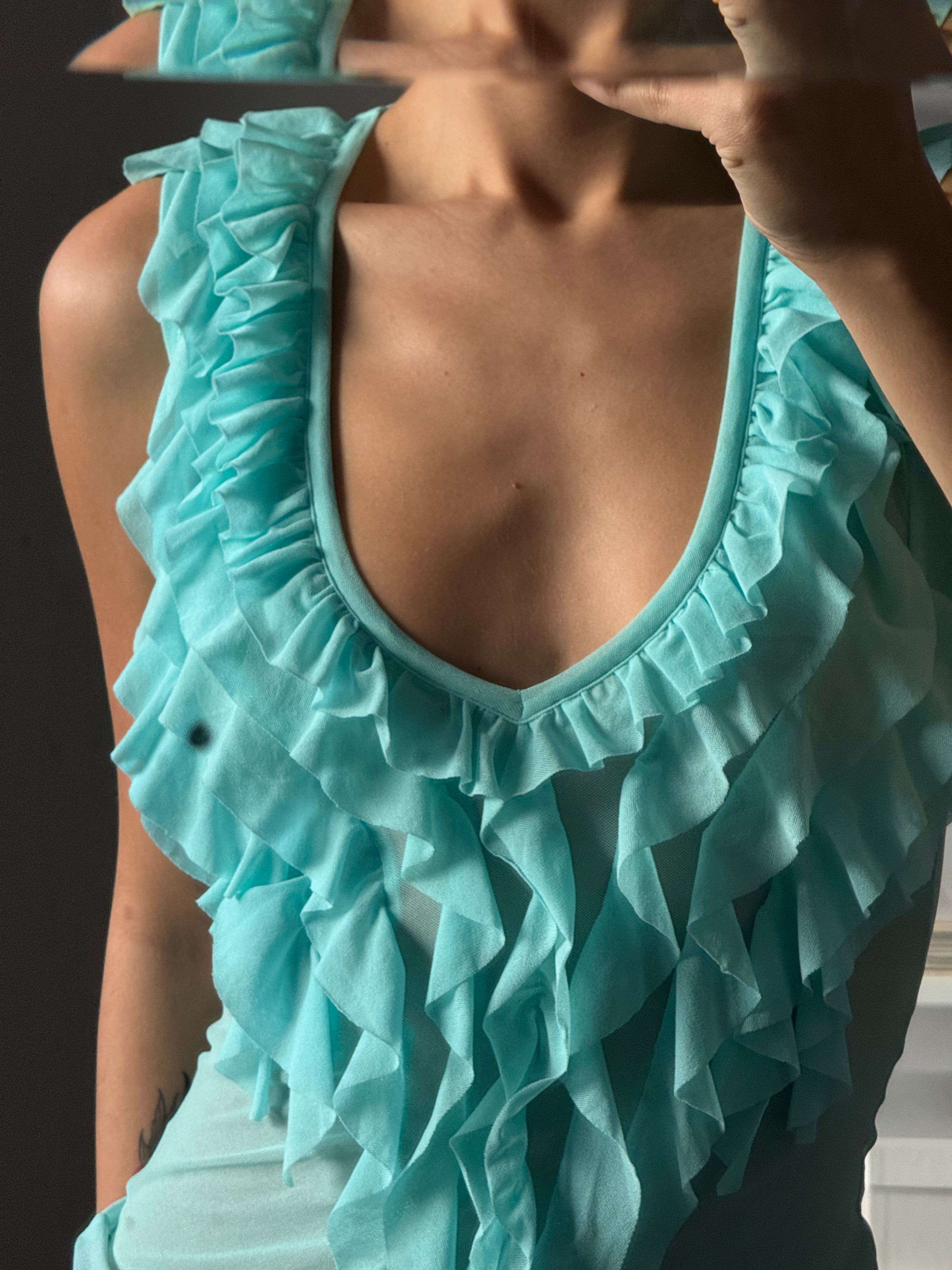 Transparent Turquoise Blouse