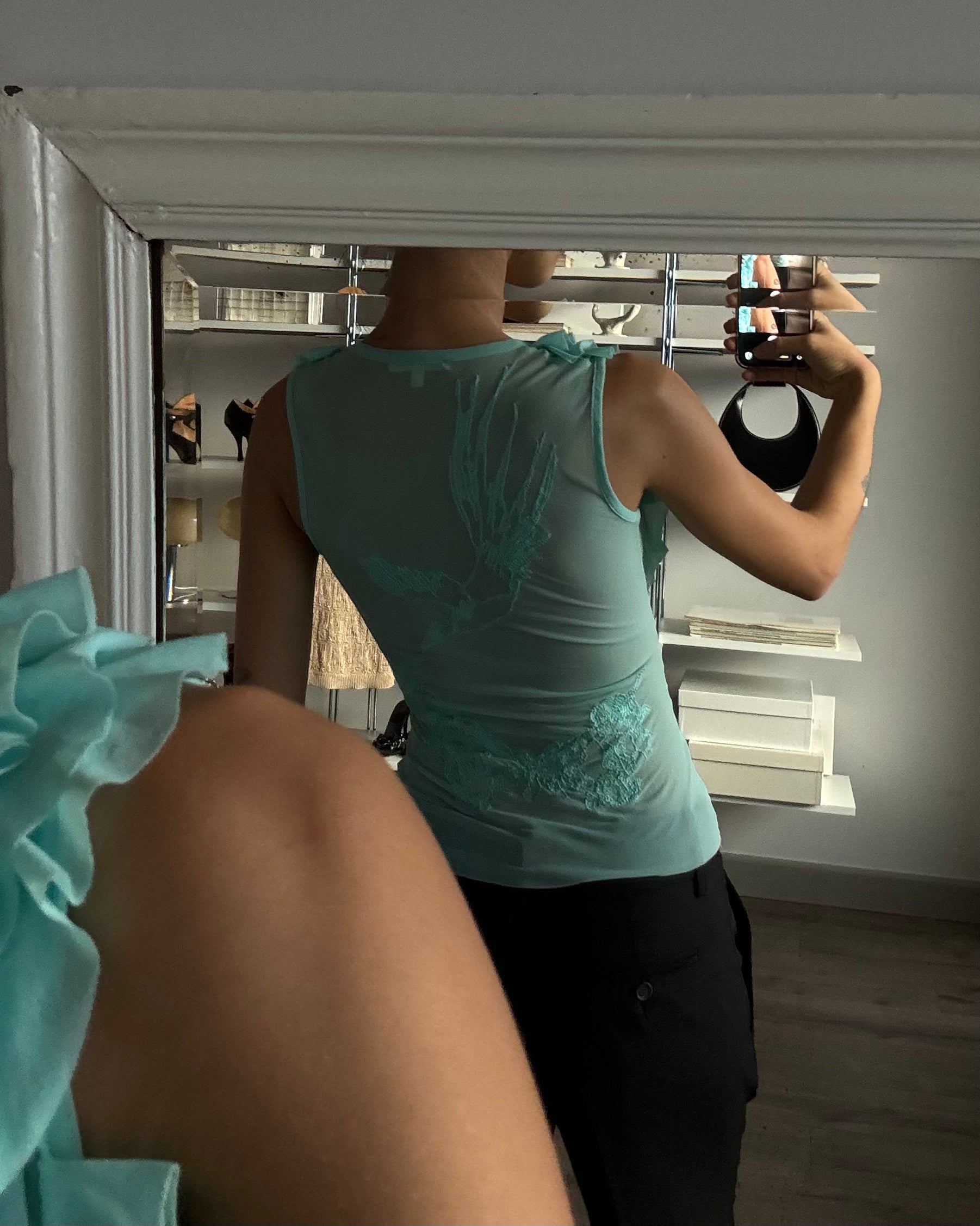 Transparent Turquoise Blouse