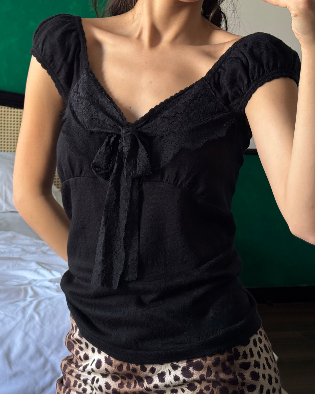 Blouse with Bow Detail