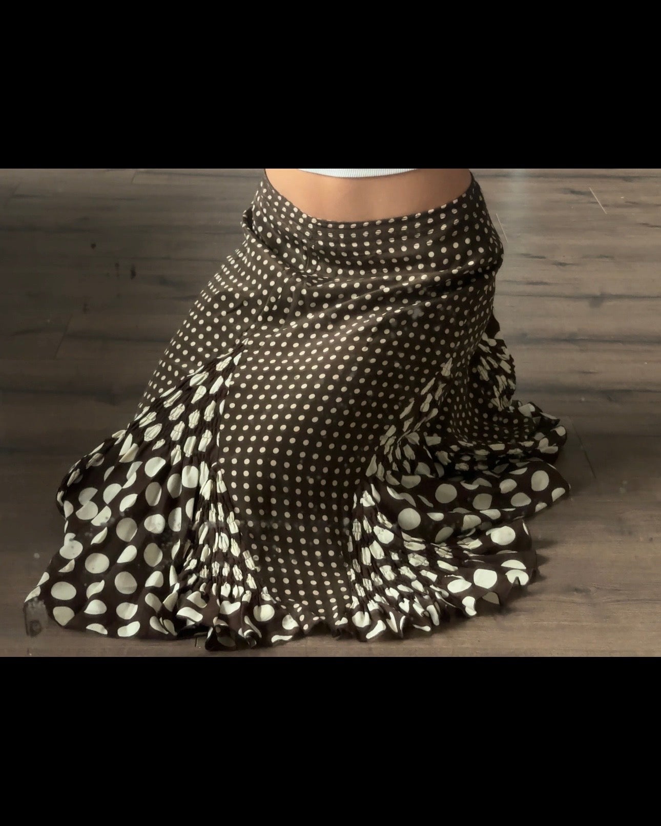 Polka Dot Silk Skirt