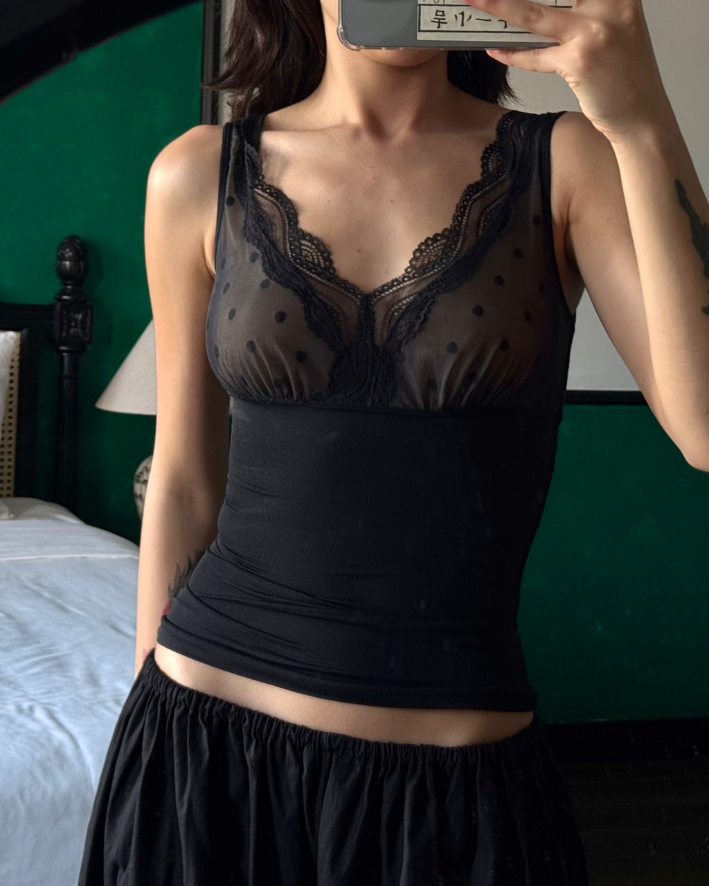 Polka Dot Patterned Bustier