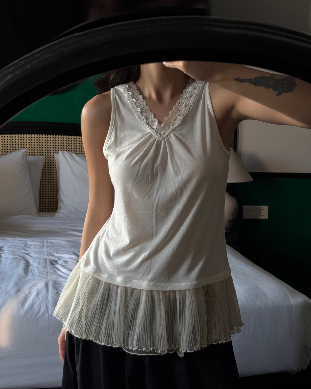 Blouse with Pleated Detail