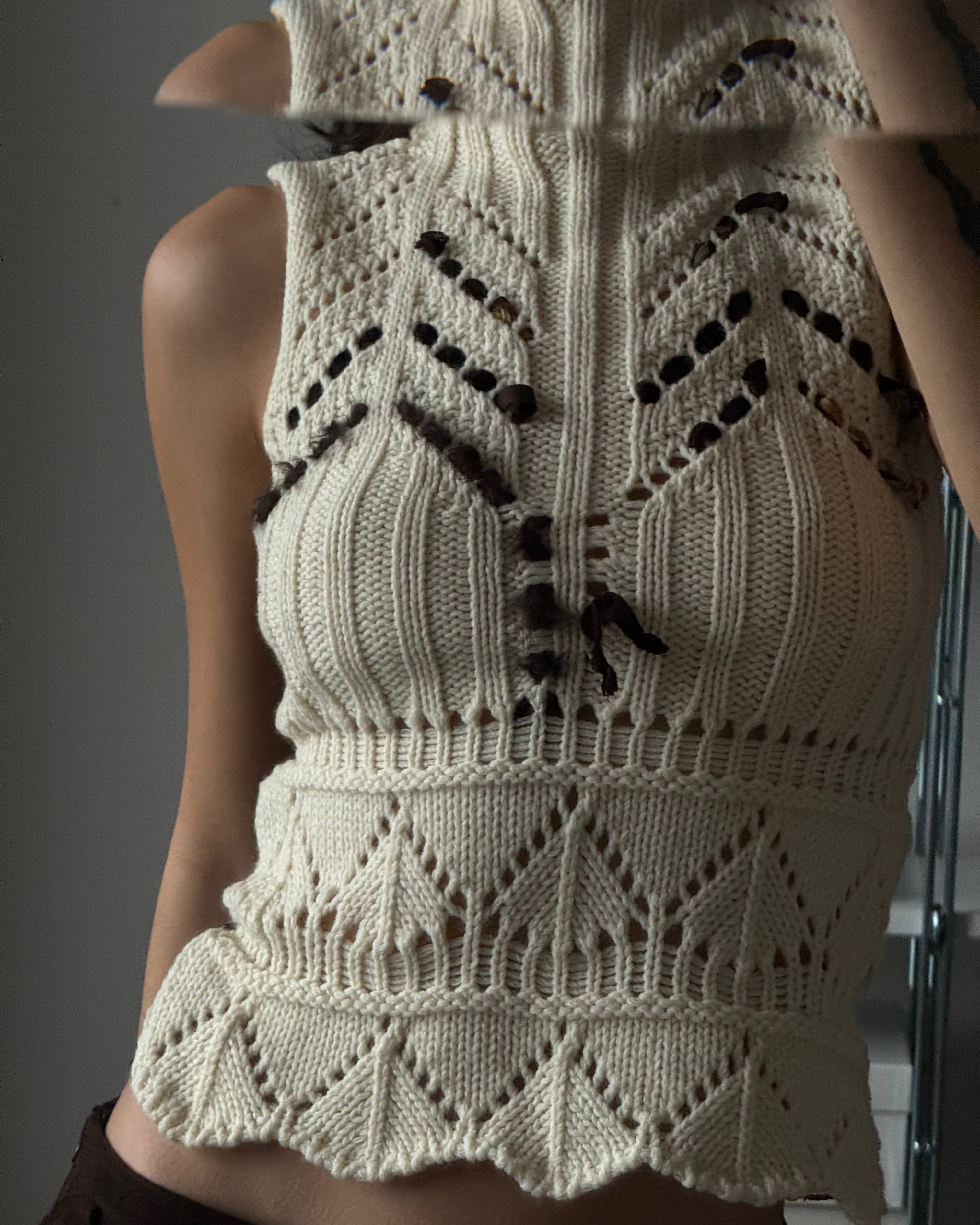 Turtleneck Short-Sleeve Sweater