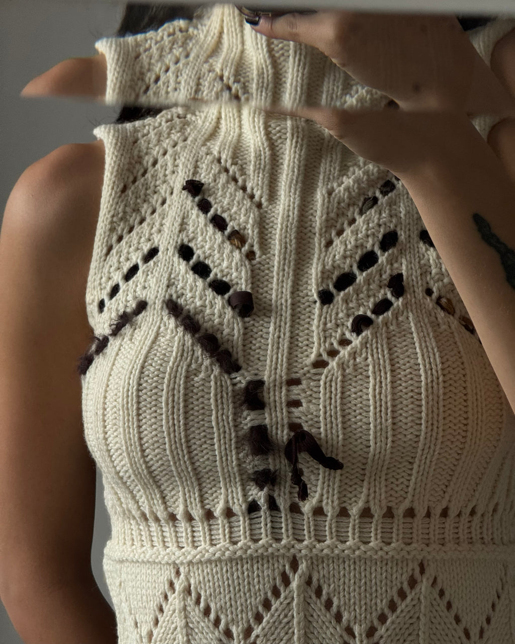 Turtleneck Short-Sleeve Sweater