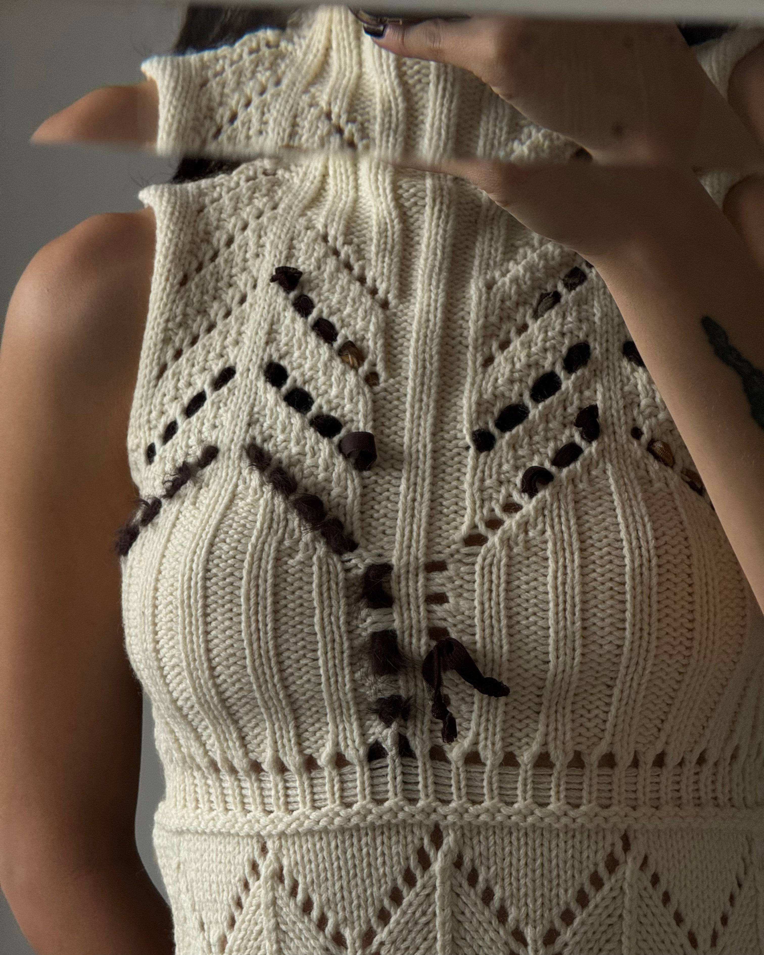 Turtleneck Short-Sleeve Sweater