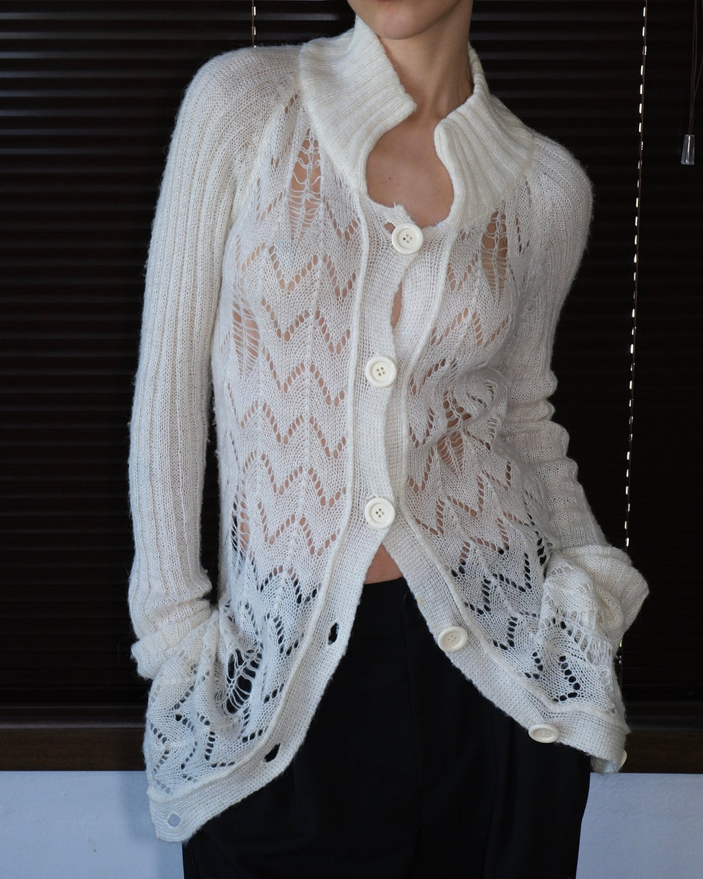 Wool Blend Long Cardigan