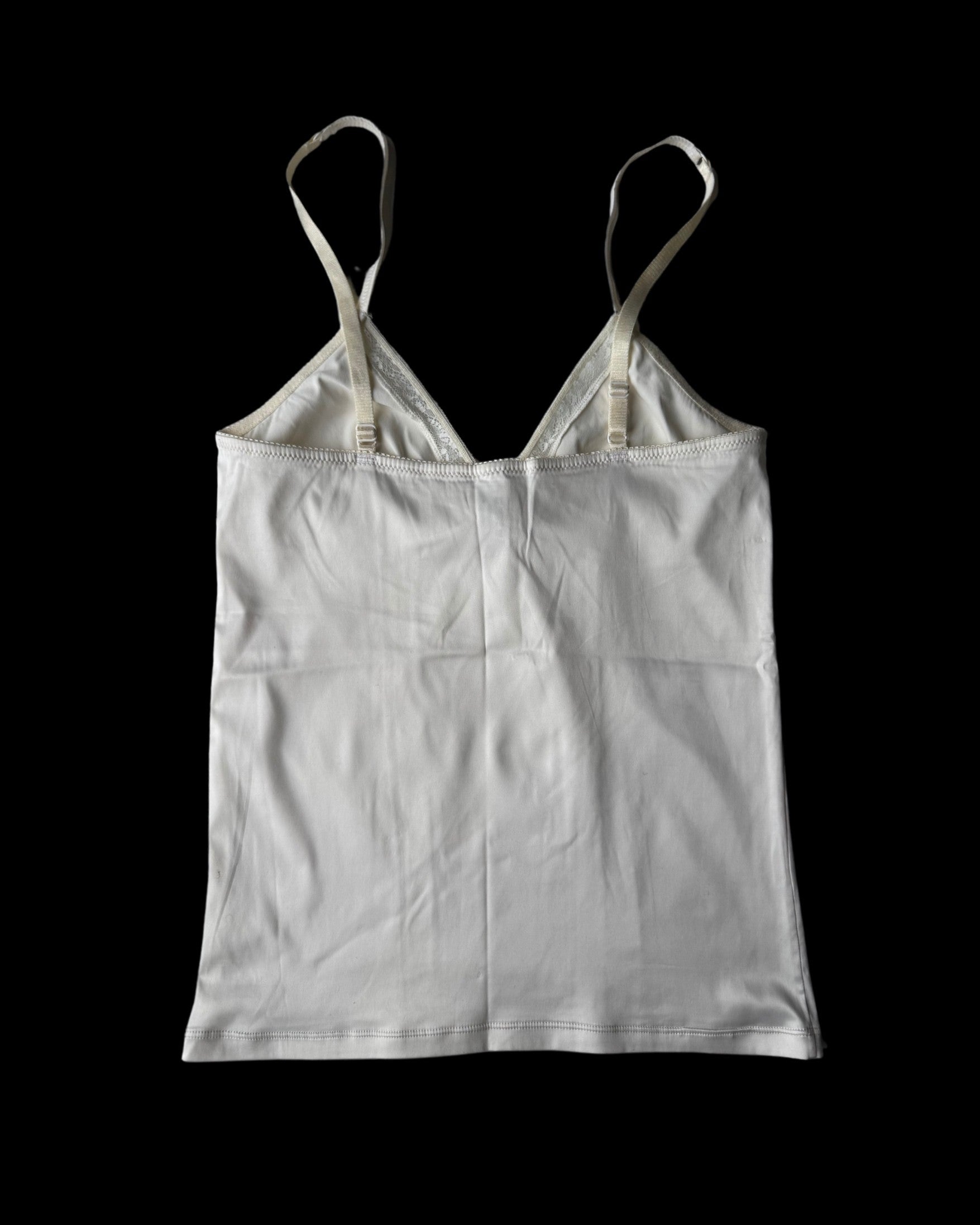 Satin Ecru Strap Top
