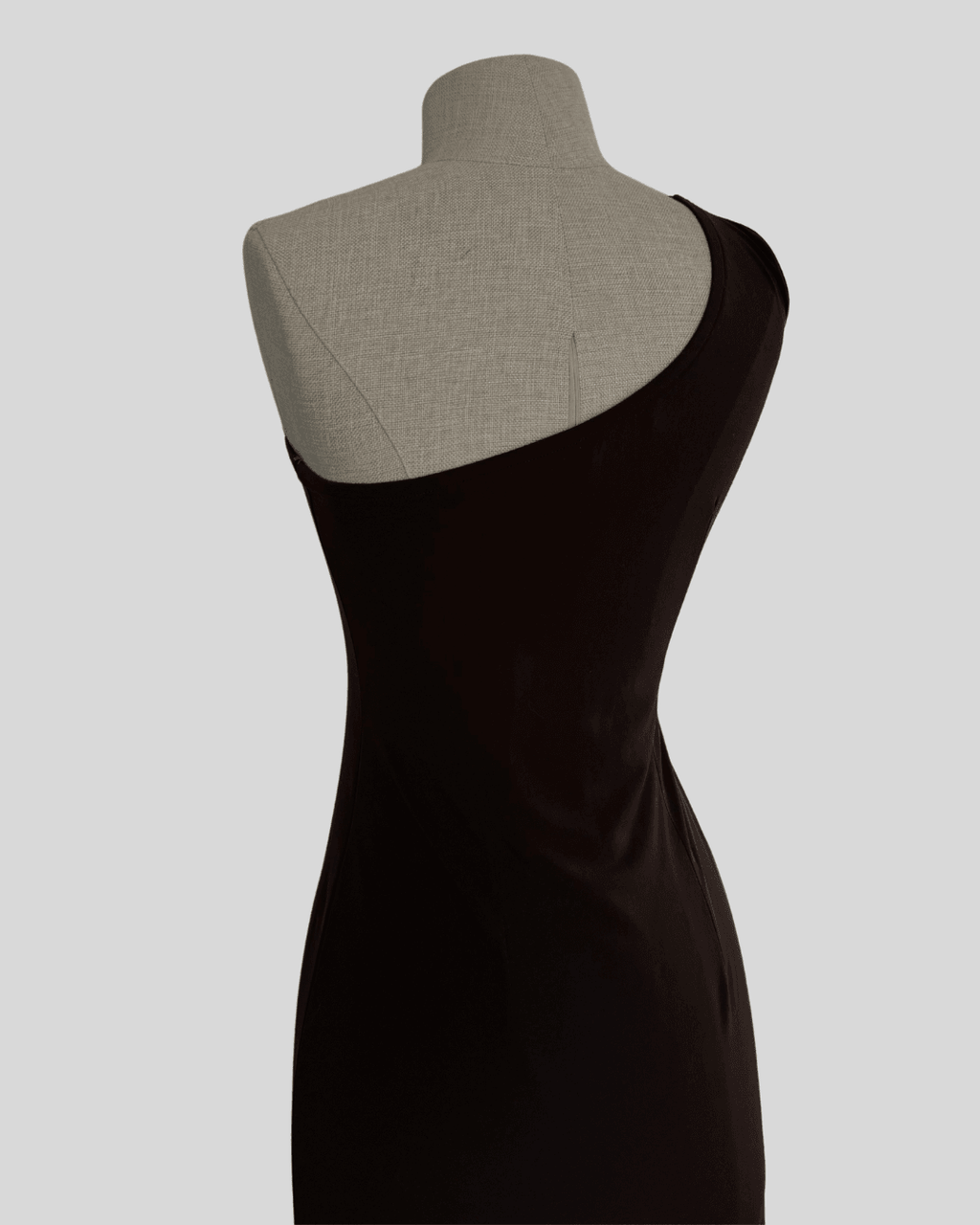 One-Shoulder Brown Dress
