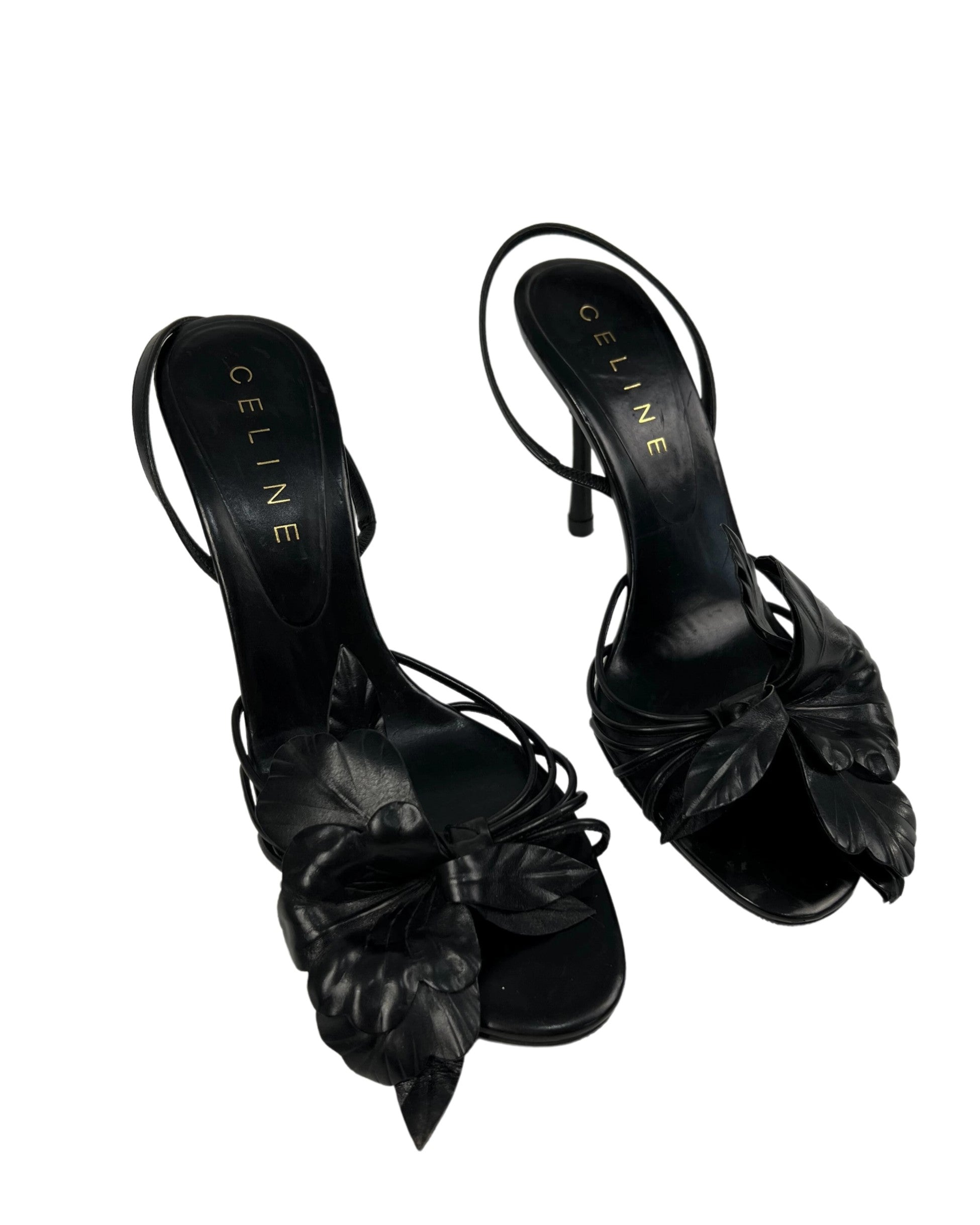 Celine Floral Heeled Sandals