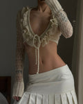 Cream Bolero with Collar Detail