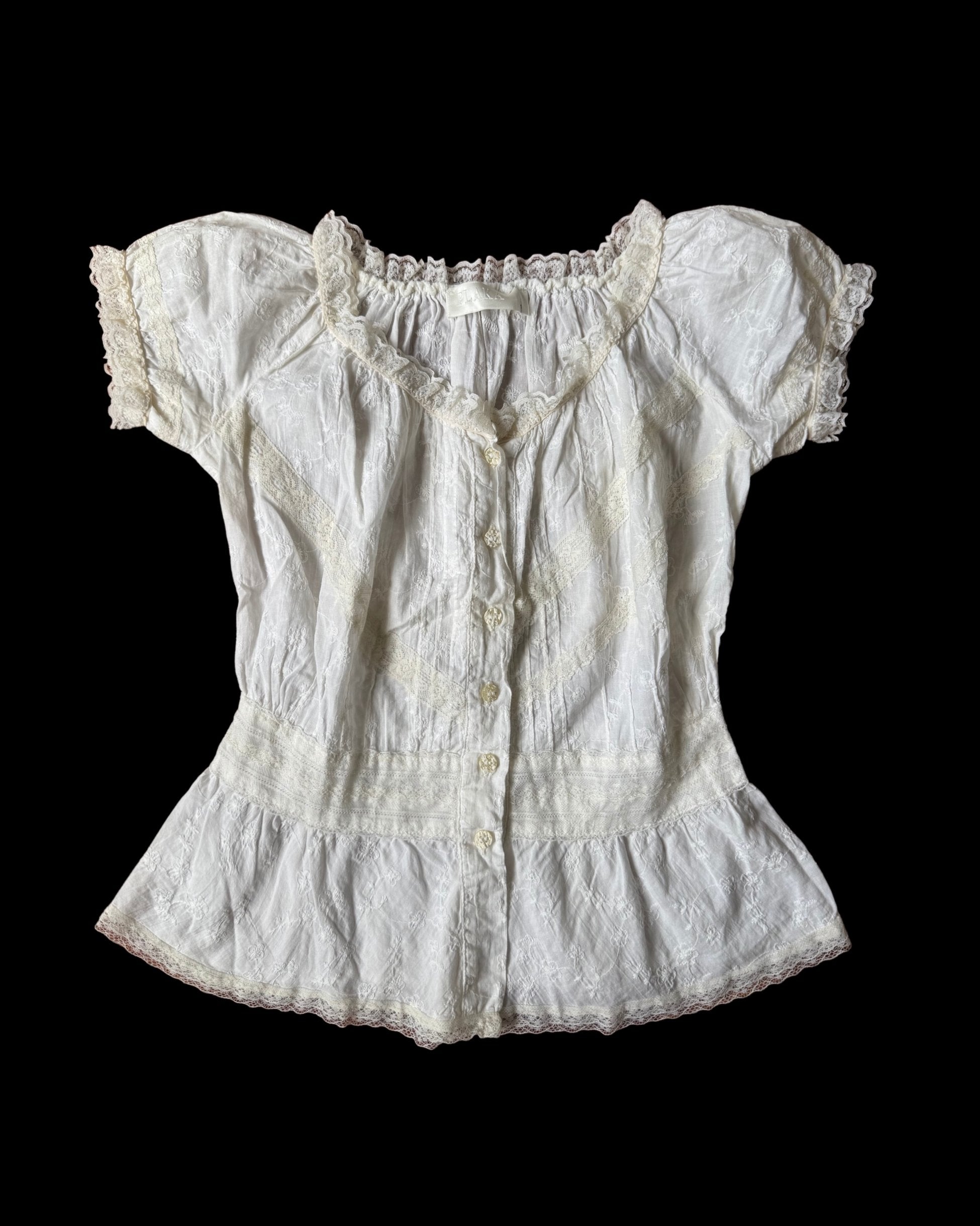 Floral Ecru Blouse
