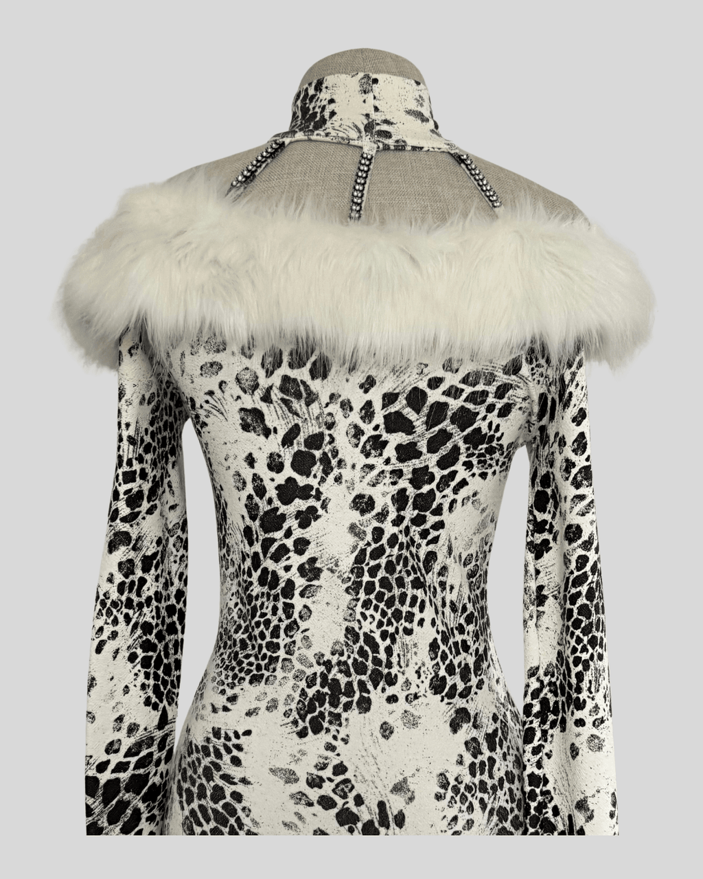 Vintage Leopar Desenli Elbise